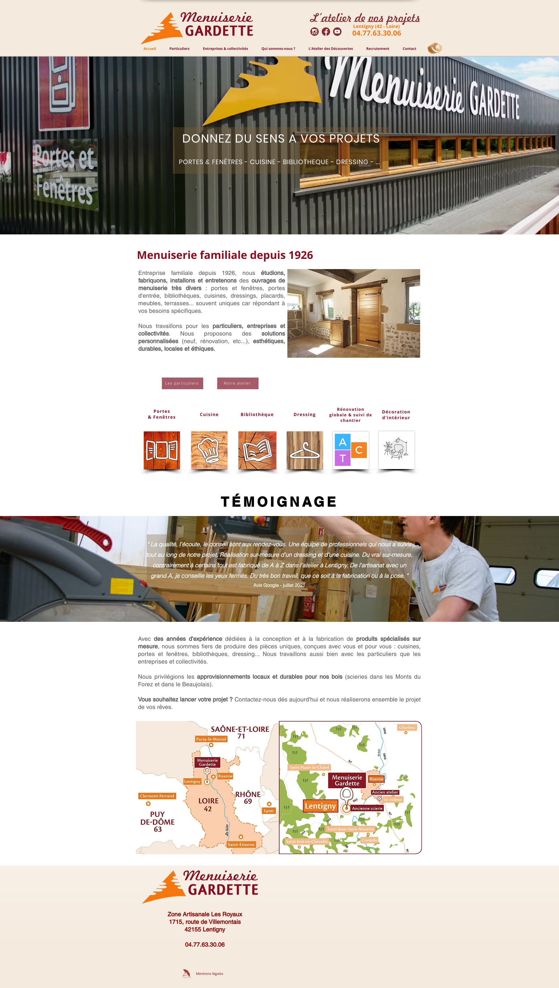 Aperçu du site