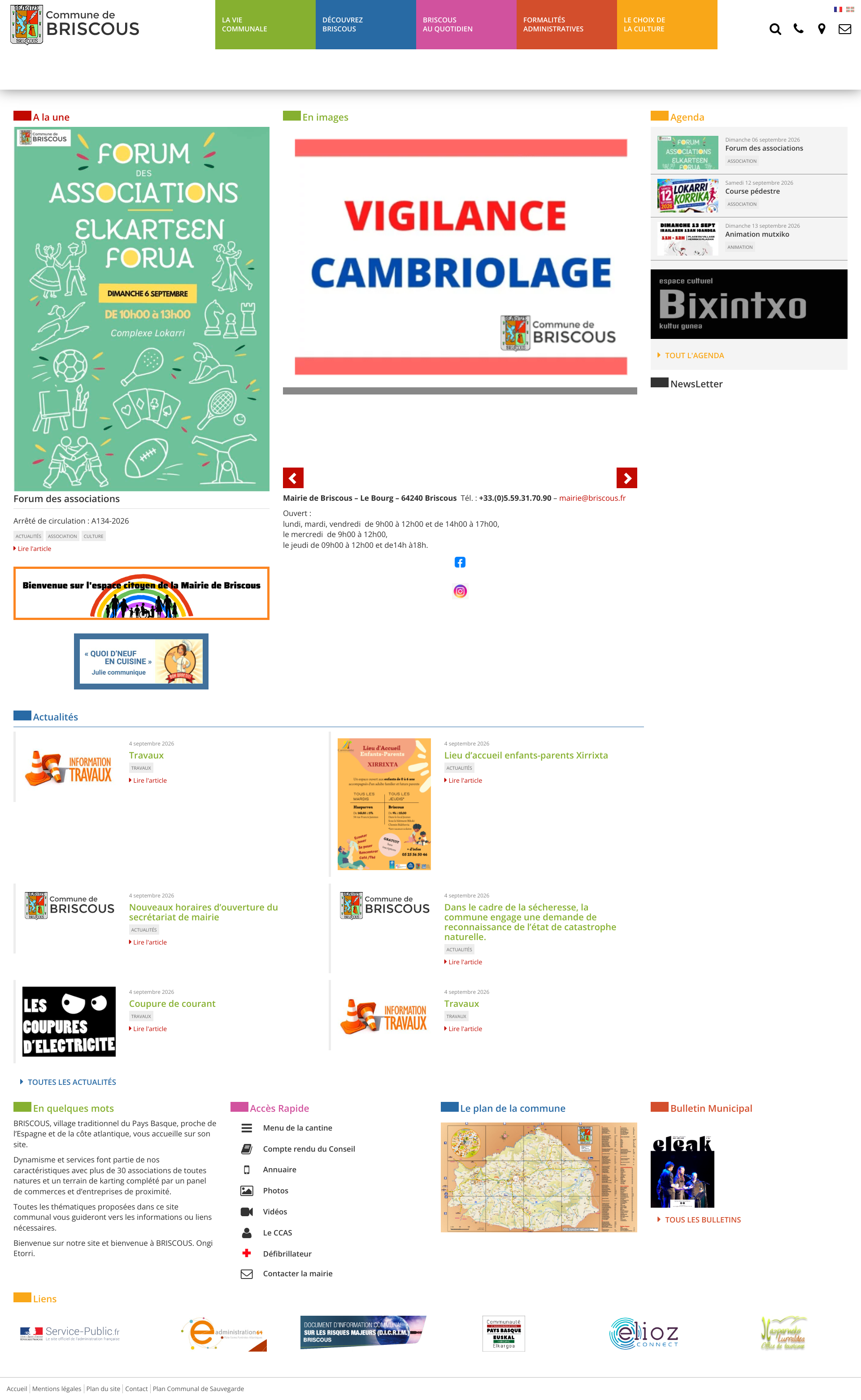 Aperçu du site