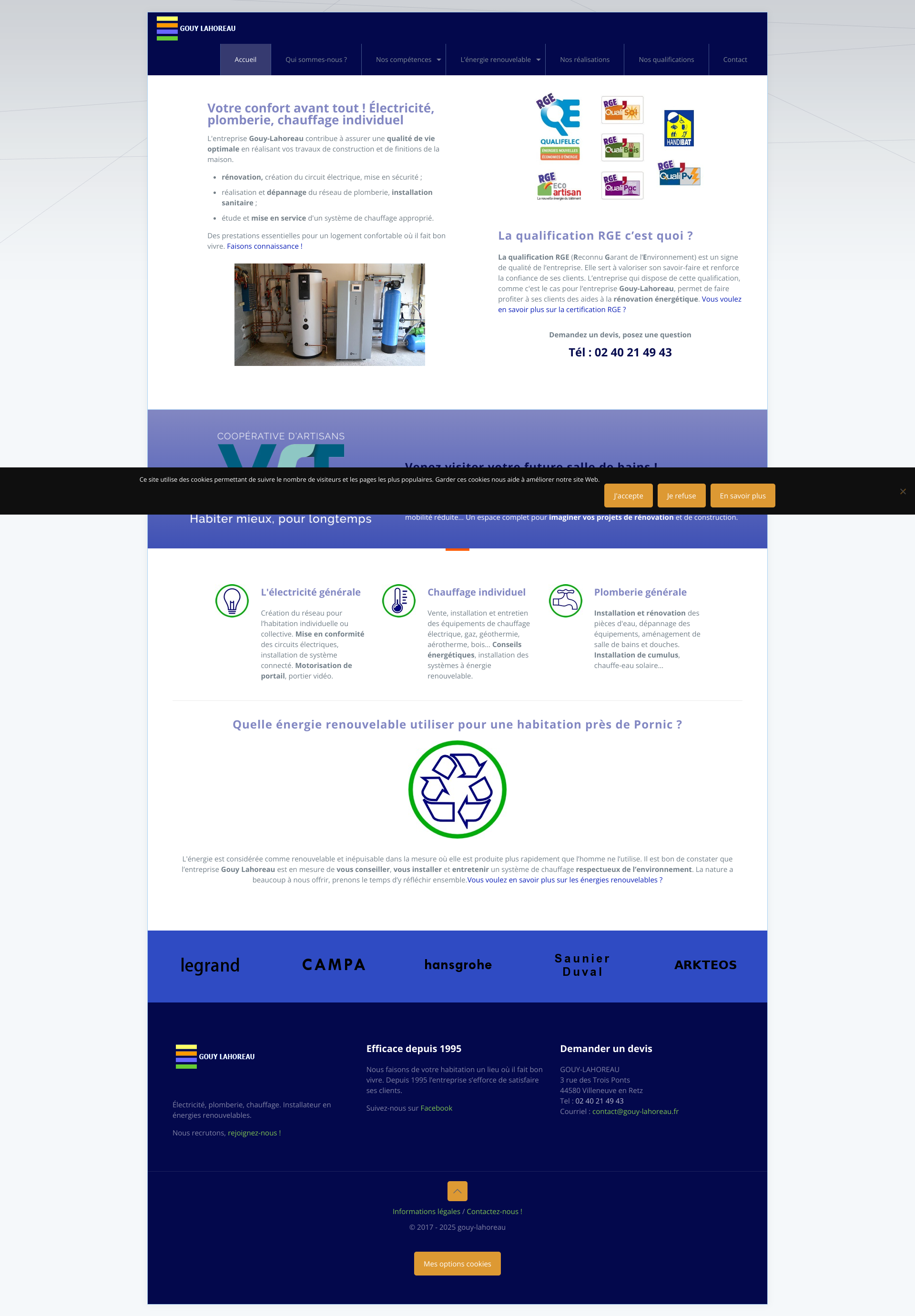 Aperçu du site