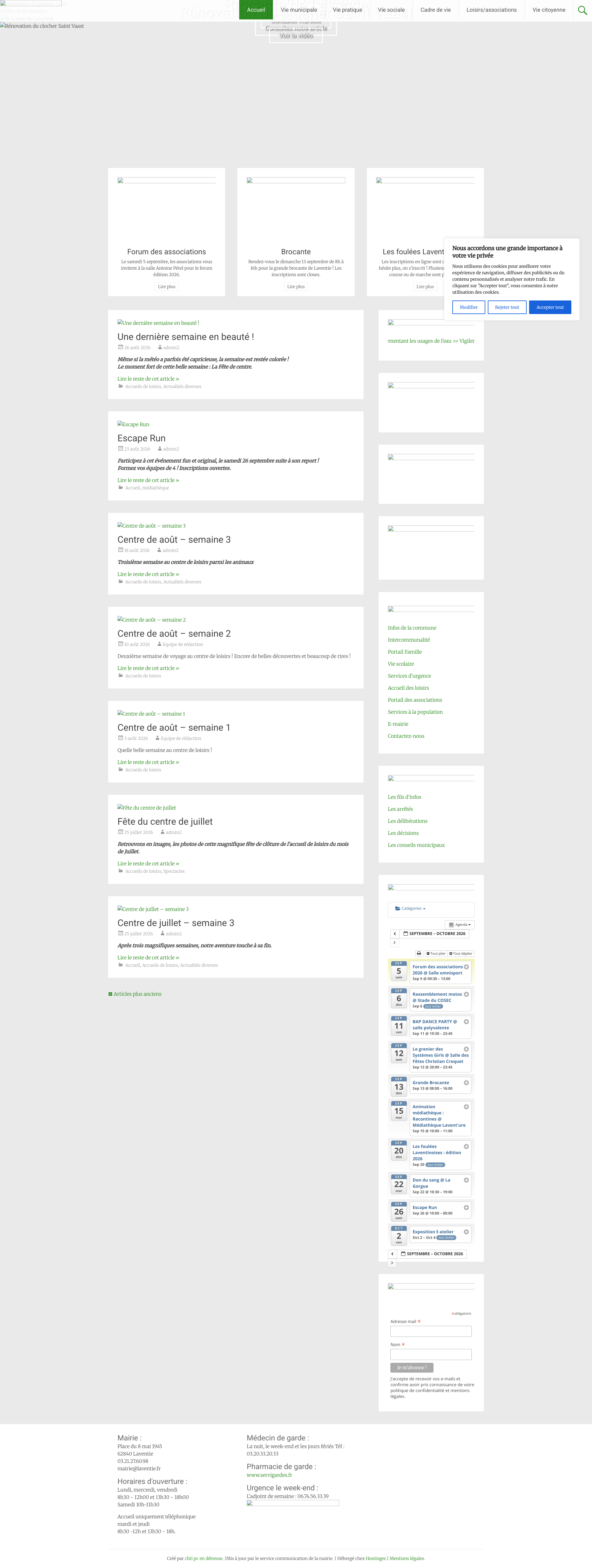 Aperçu du site