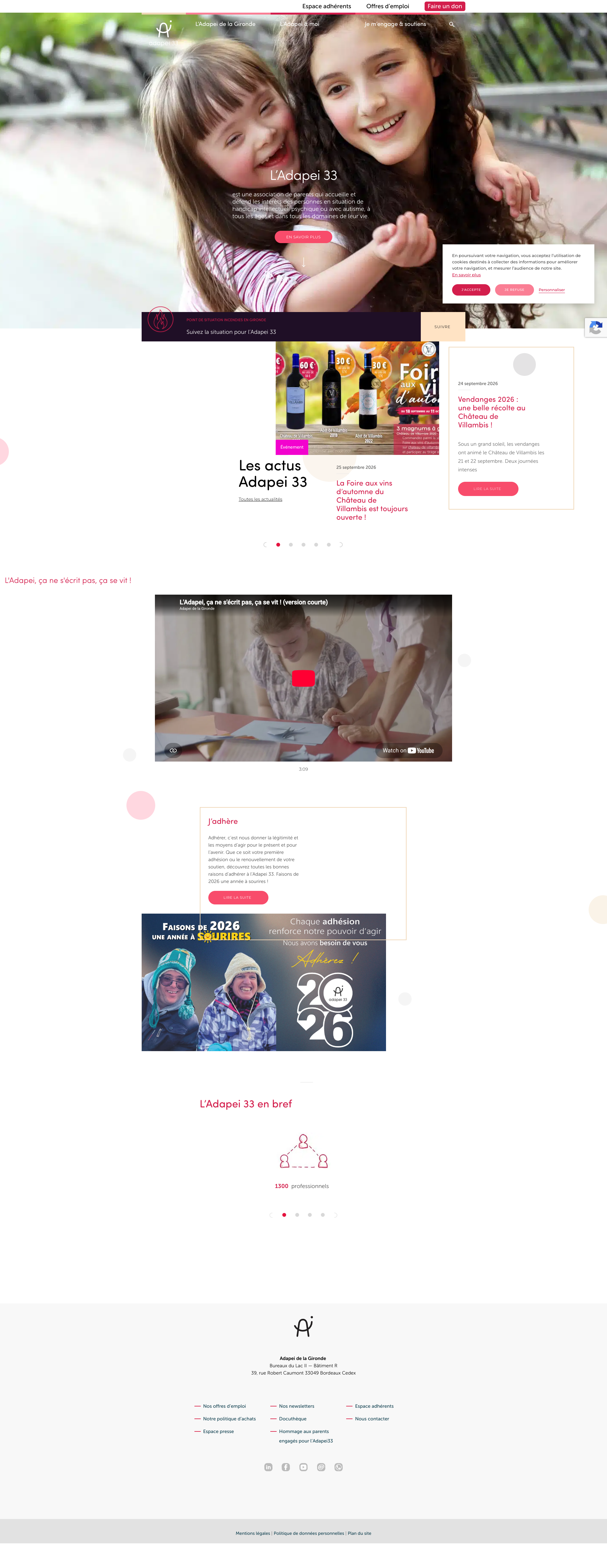 Aperçu du site