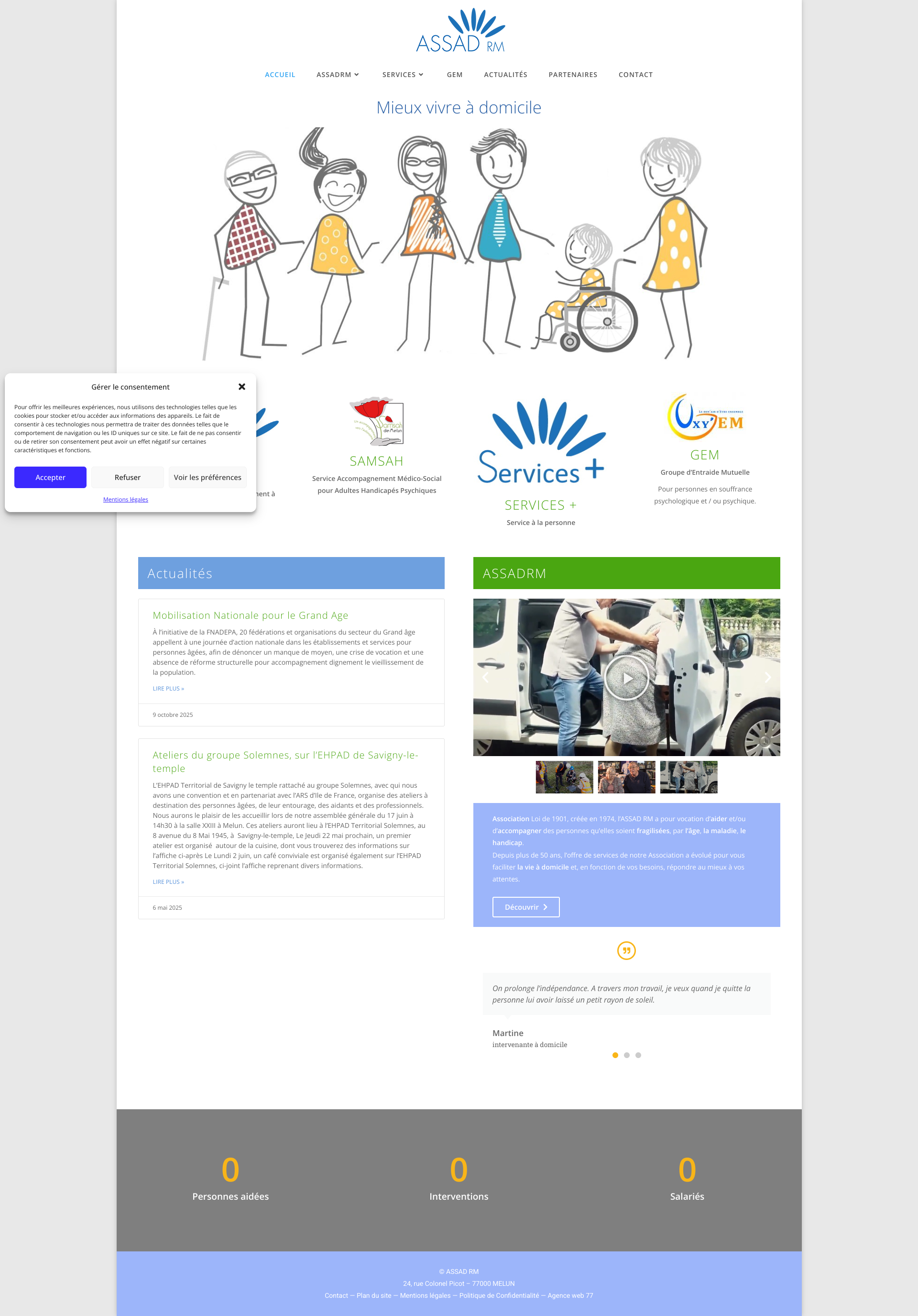 Aperçu du site