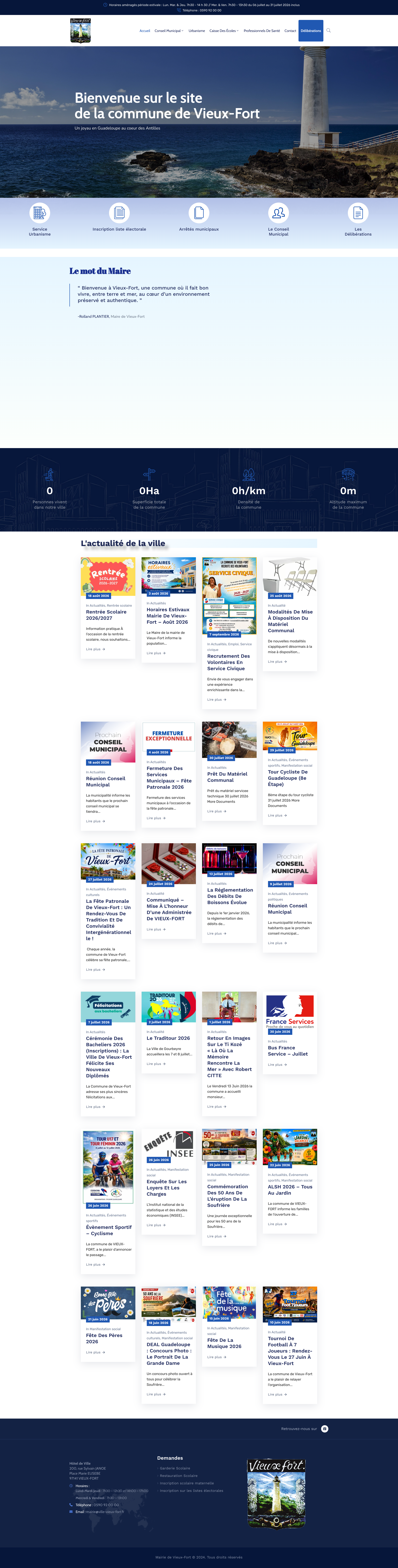Aperçu du site