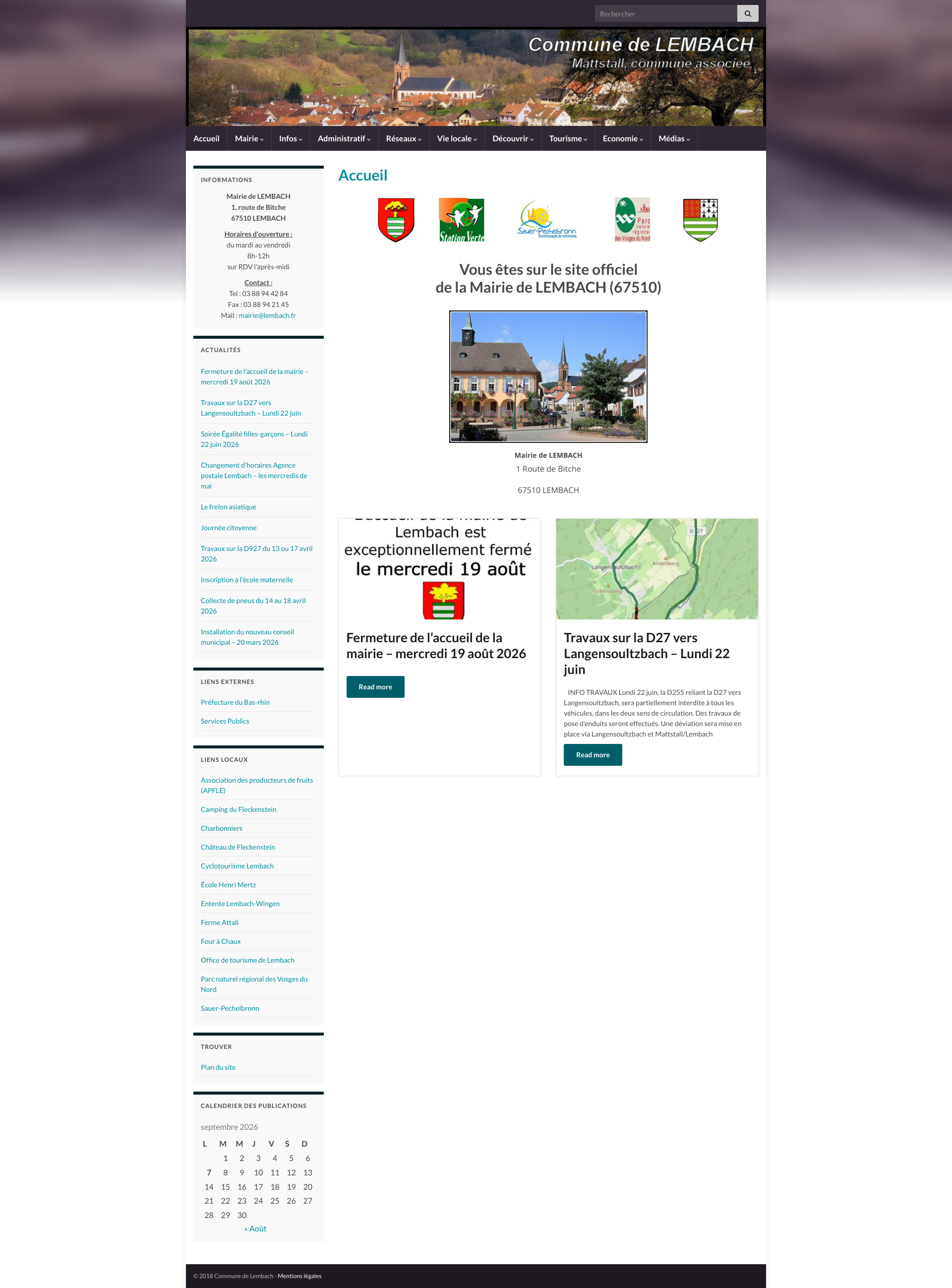 Aperçu du site