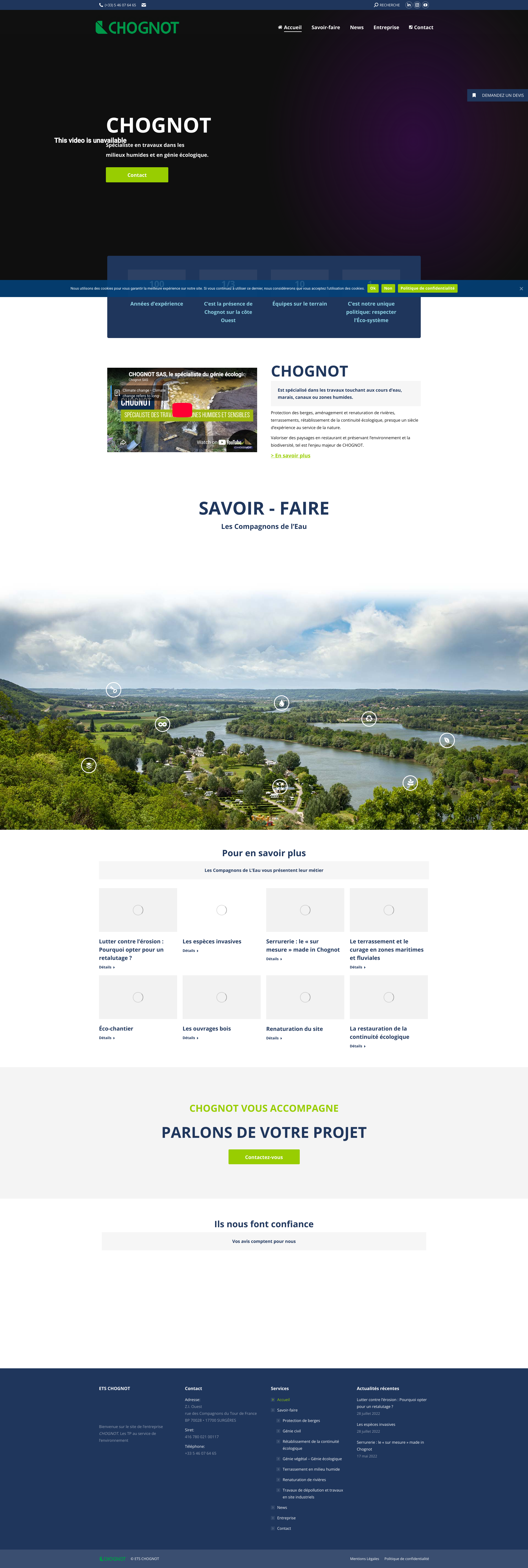 Aperçu du site