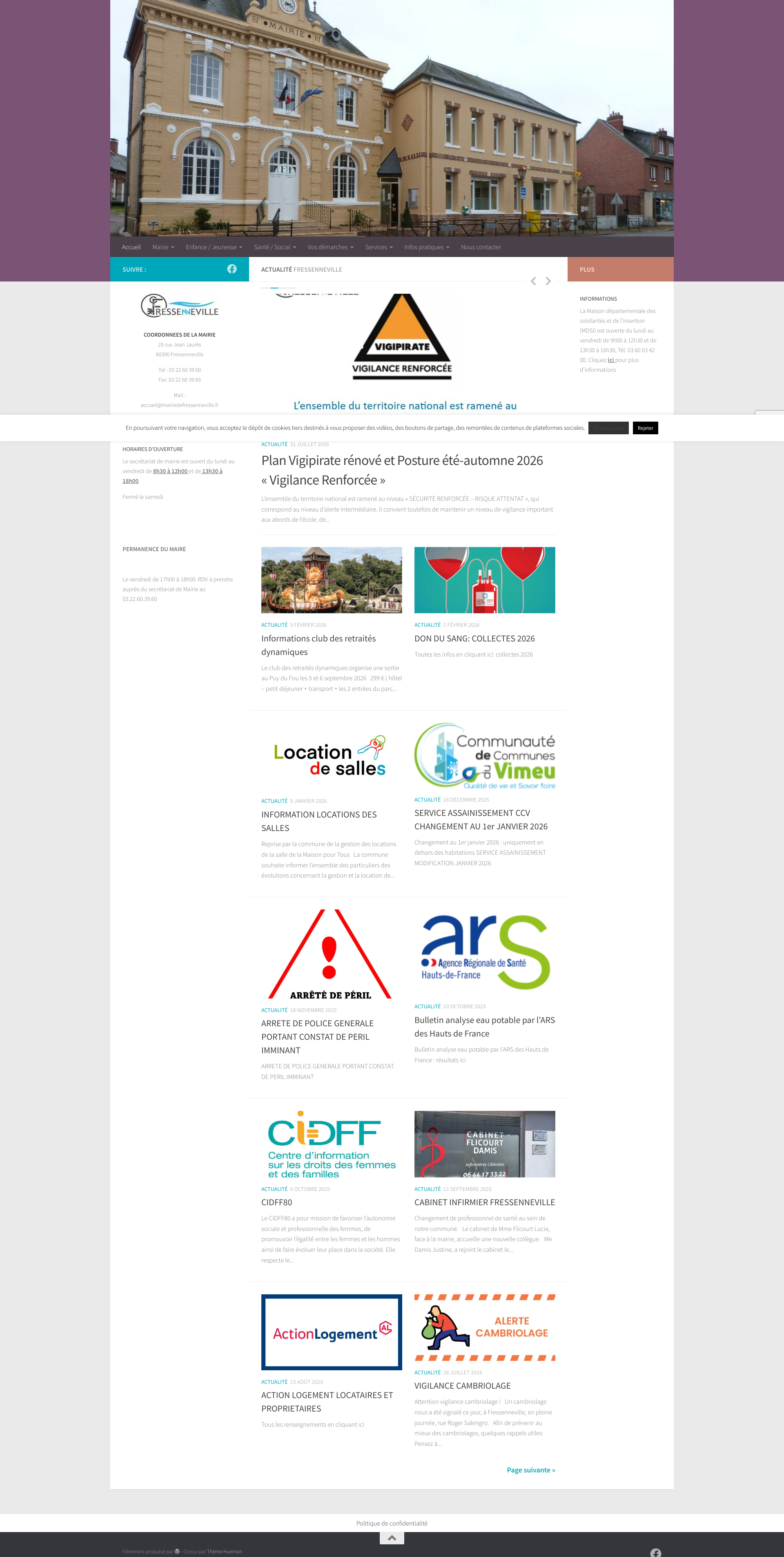 Aperçu du site