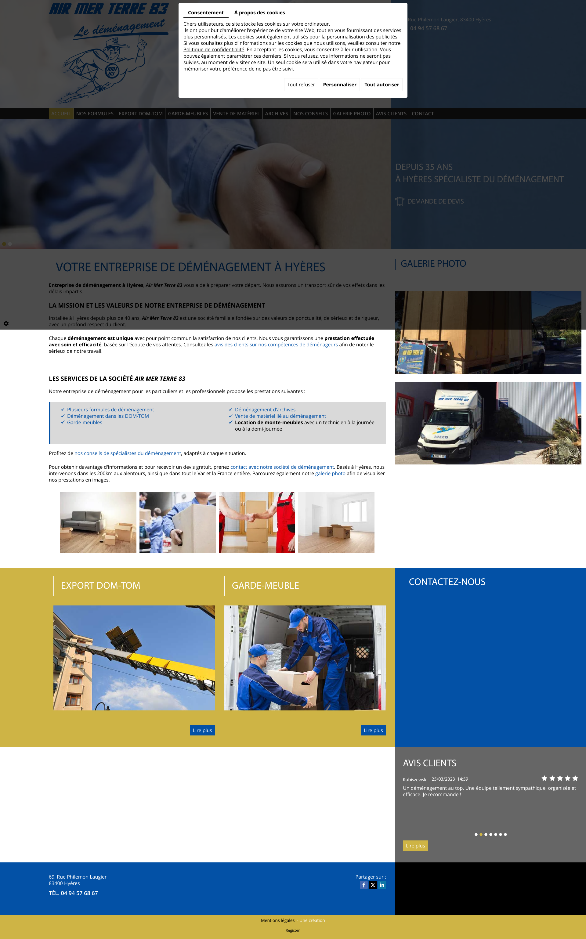 Aperçu du site