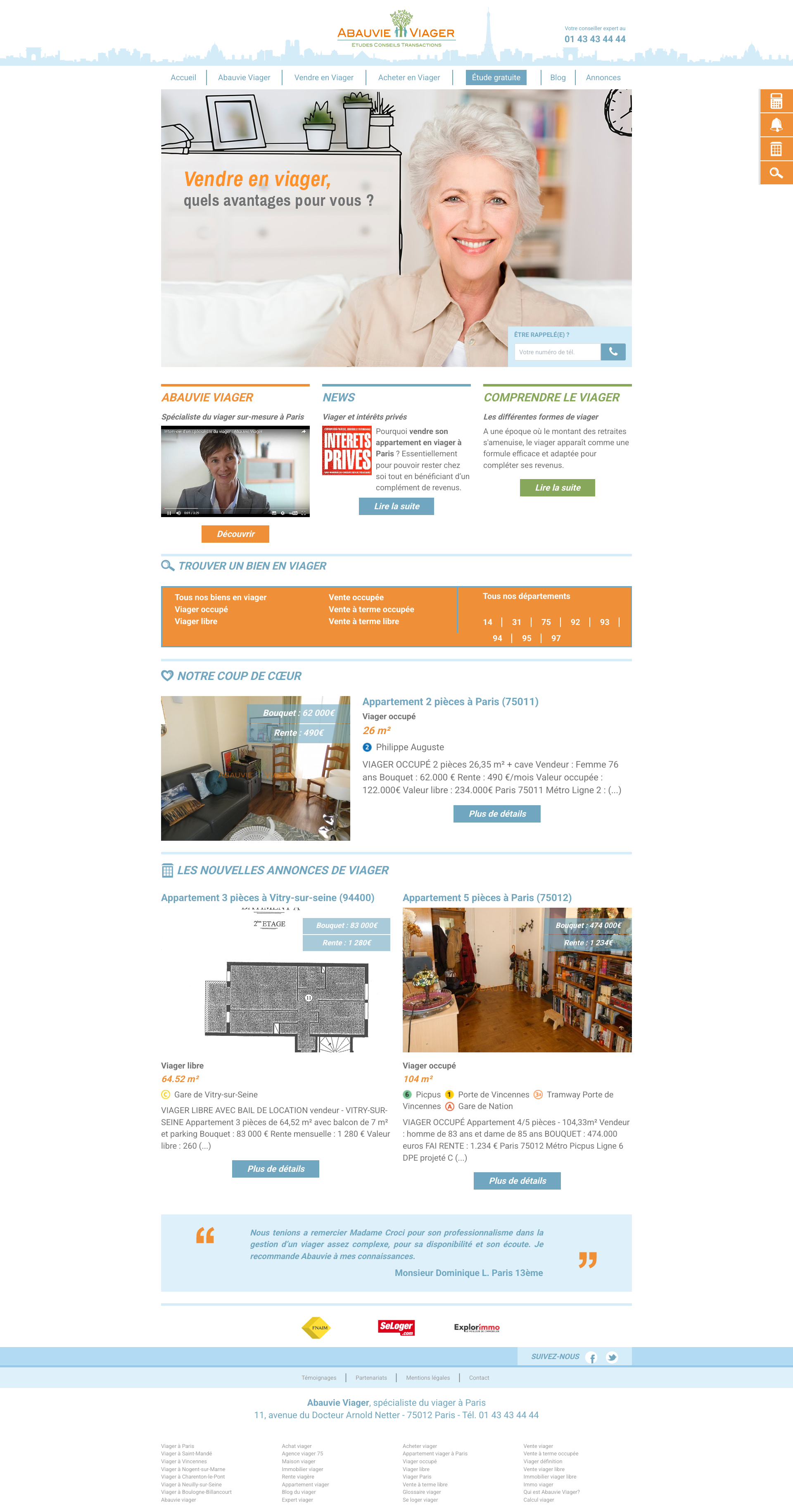 Aperçu du site