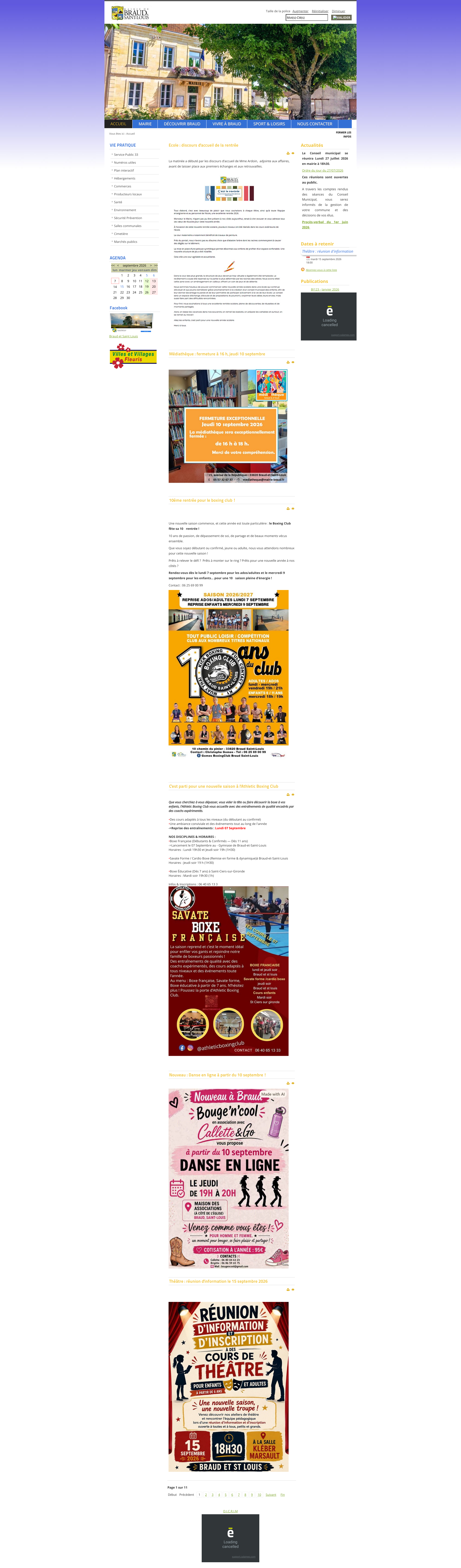 Aperçu du site