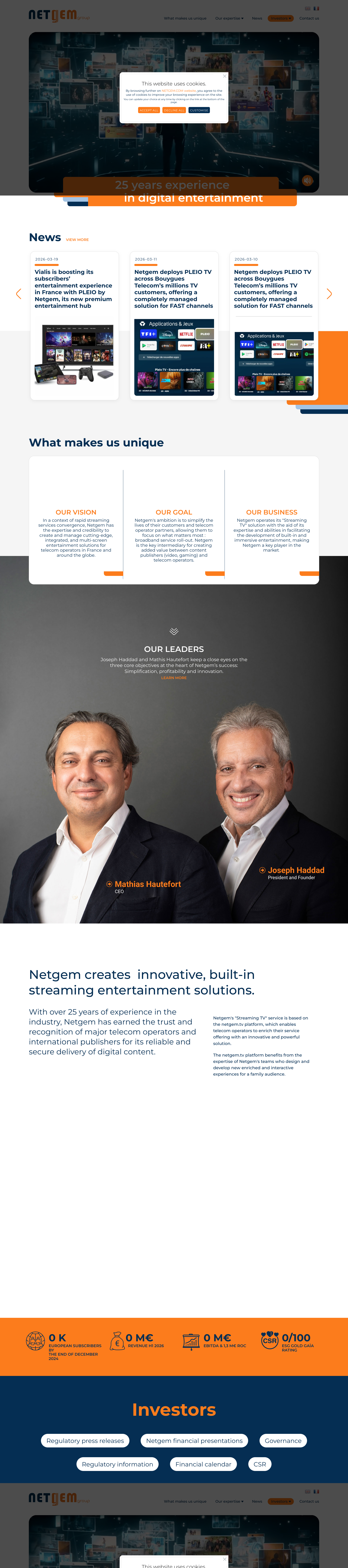 Aperçu du site