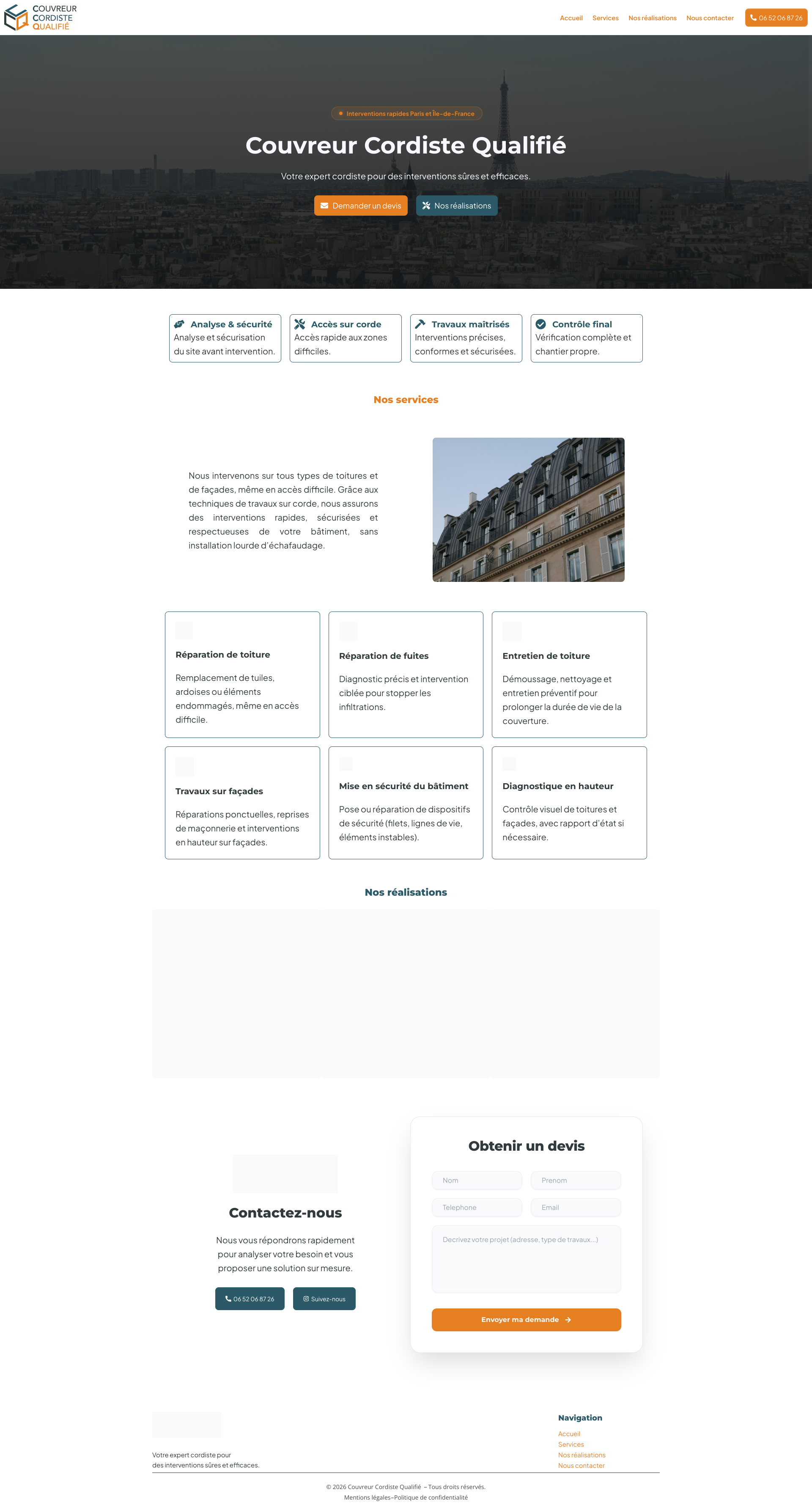 Aperçu du site
