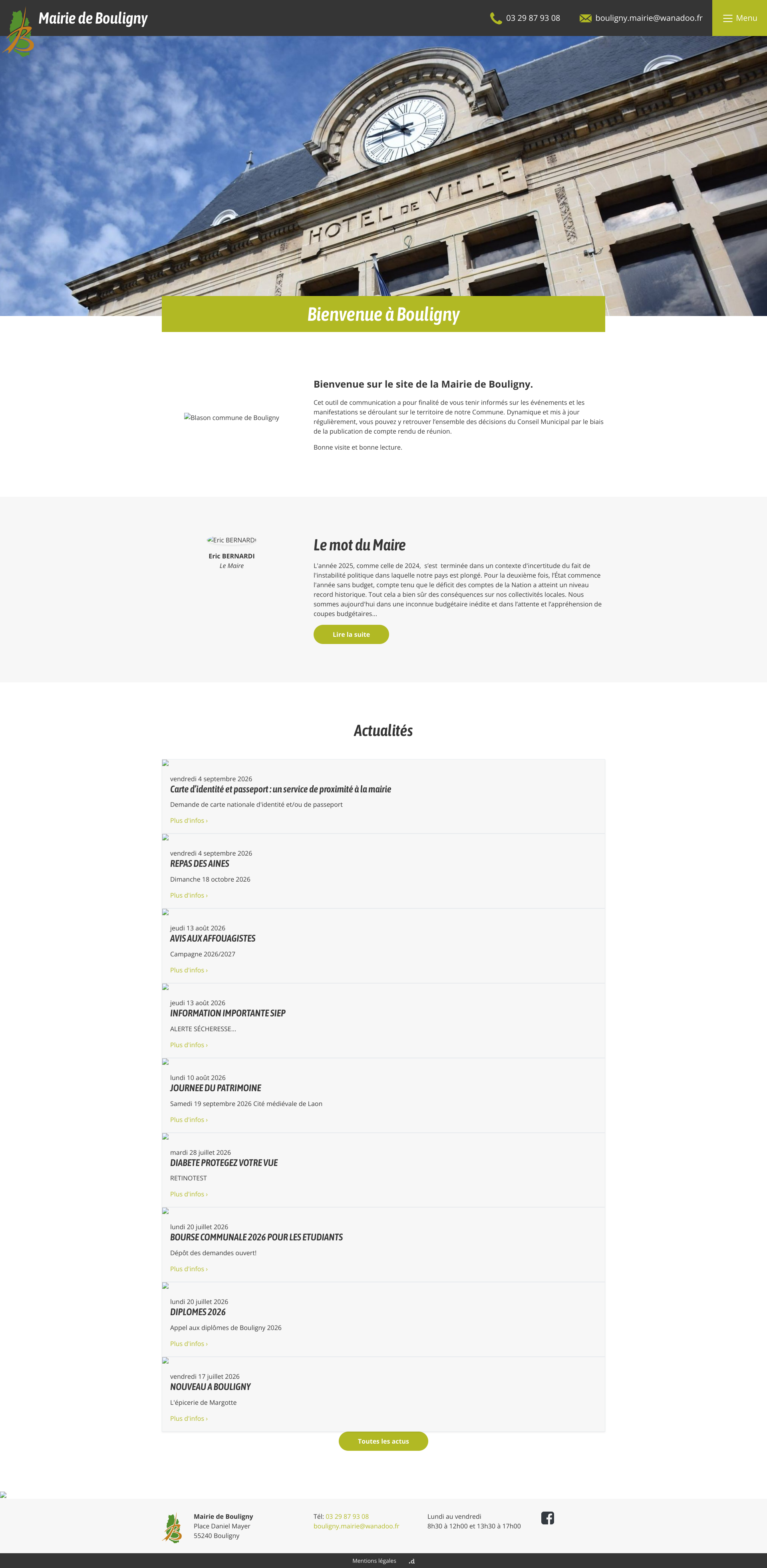 Aperçu du site