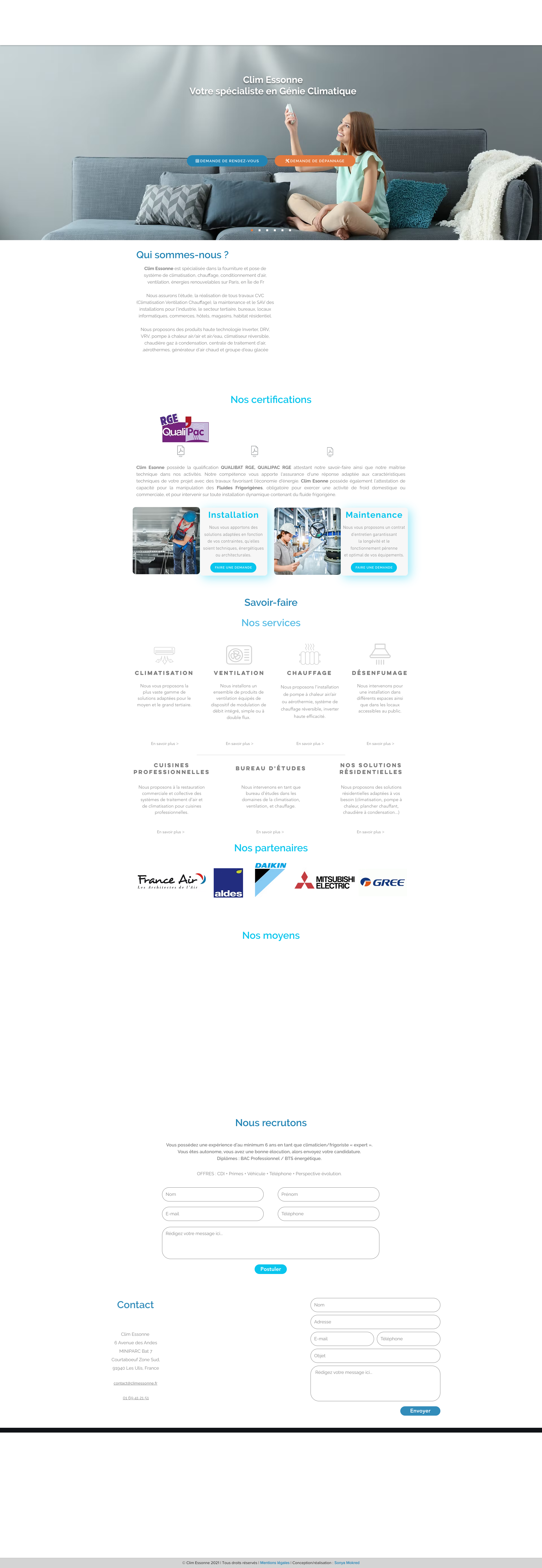 Aperçu du site