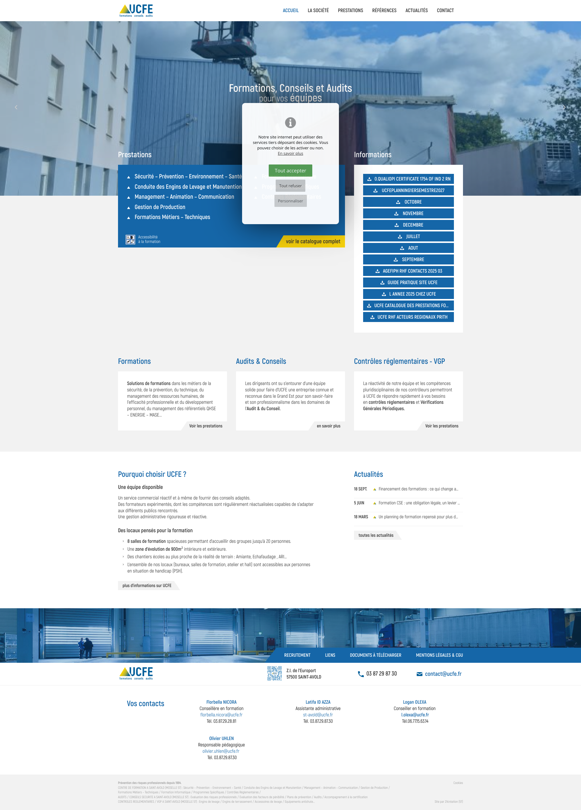 Aperçu du site