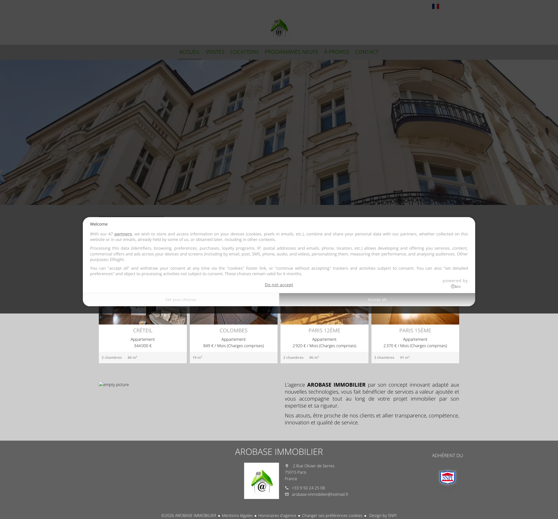 Aperçu du site