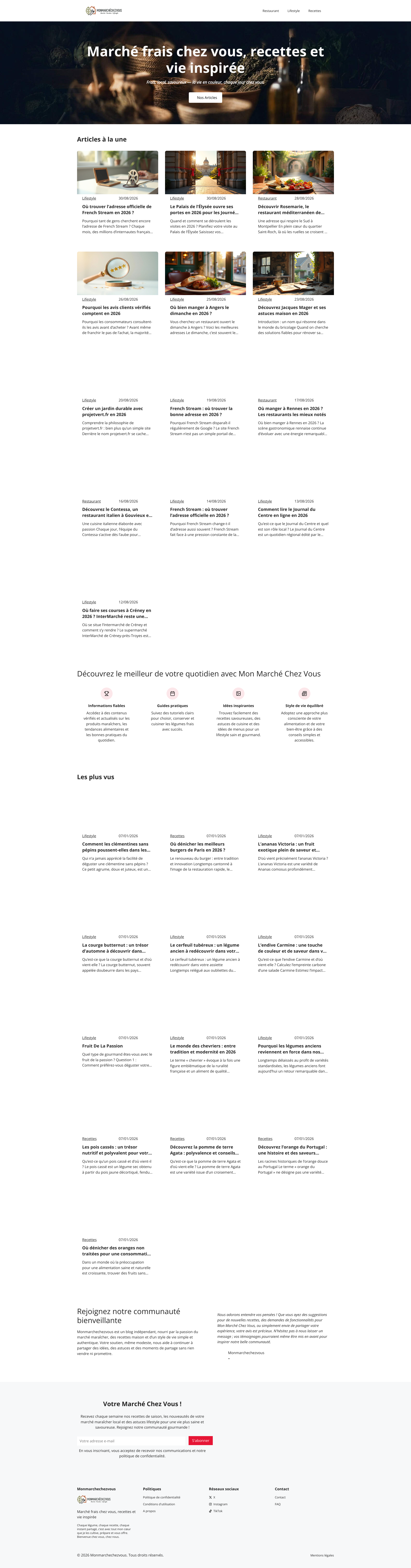 Aperçu du site