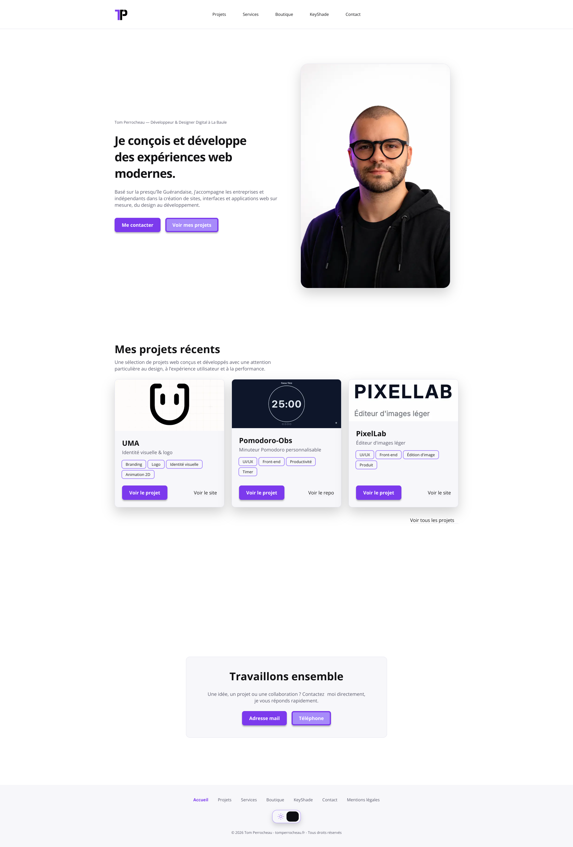 Aperçu du site