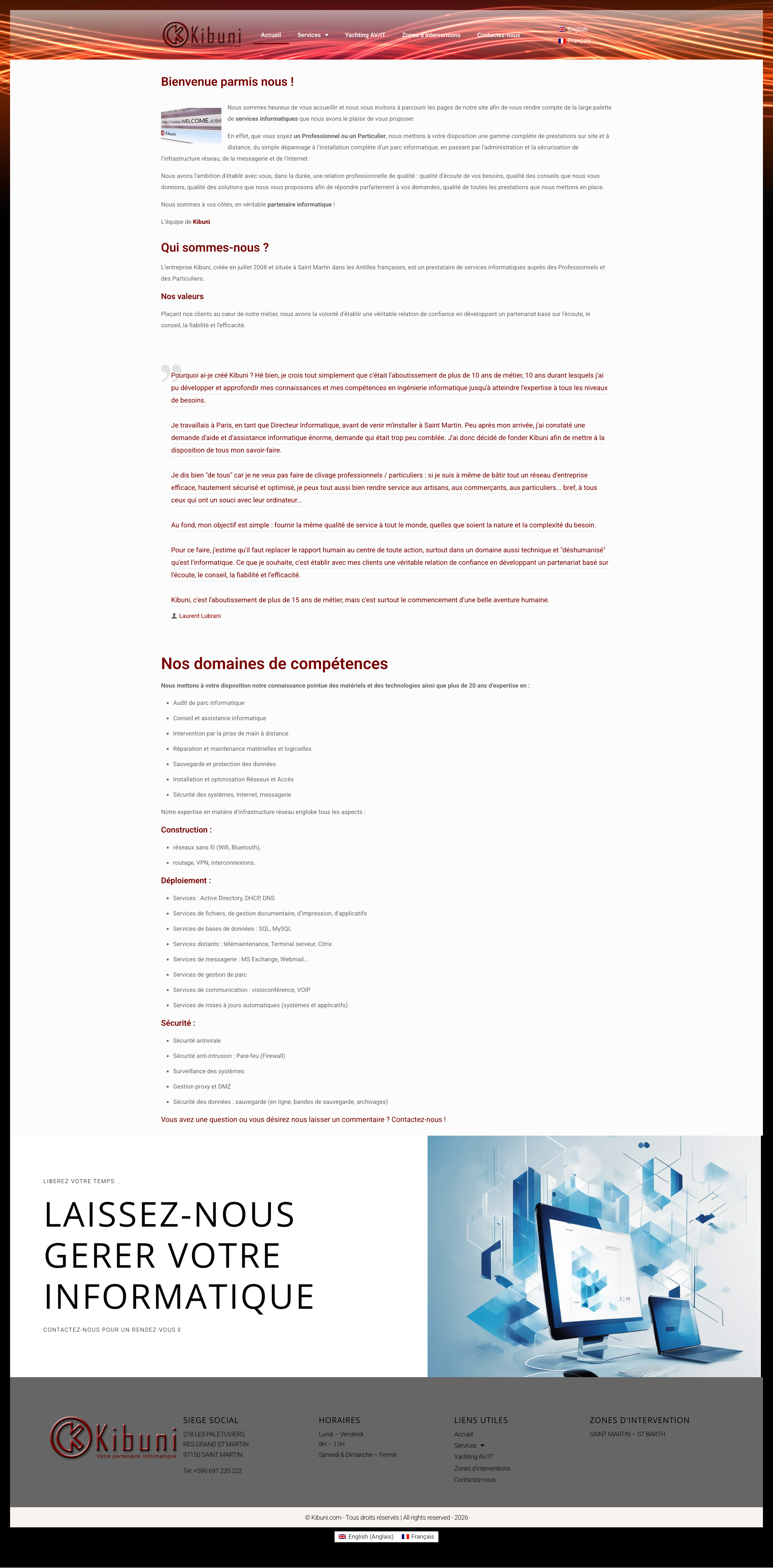 Aperçu du site