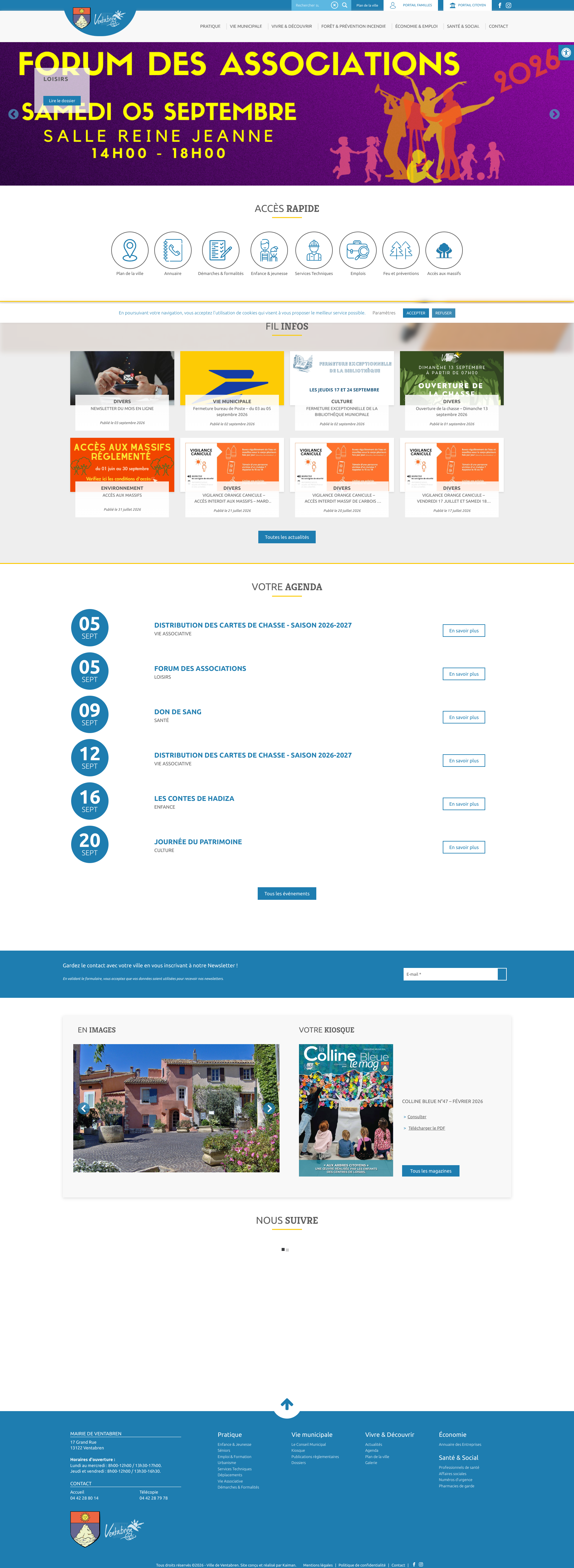 Aperçu du site