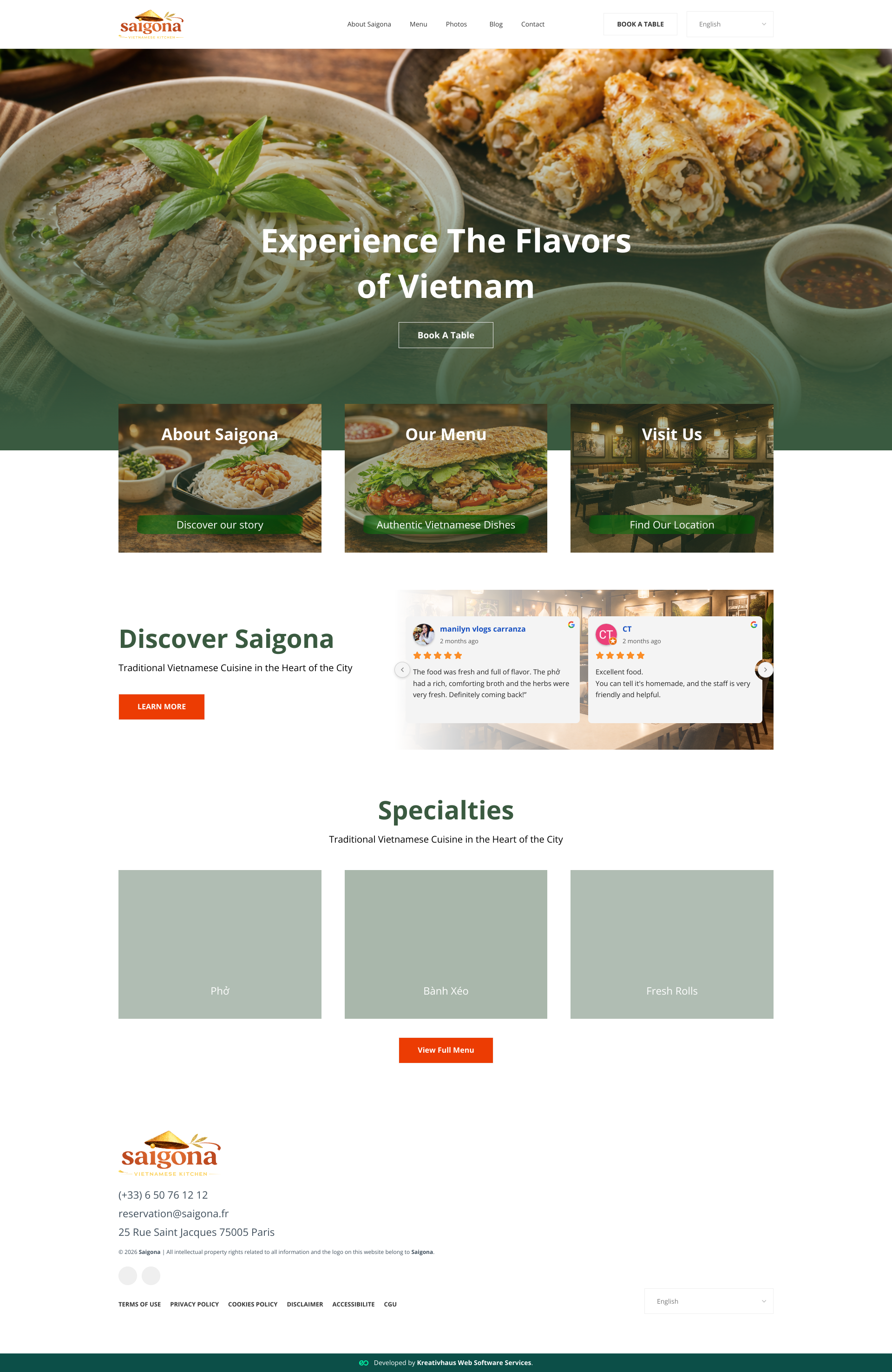 Aperçu du site