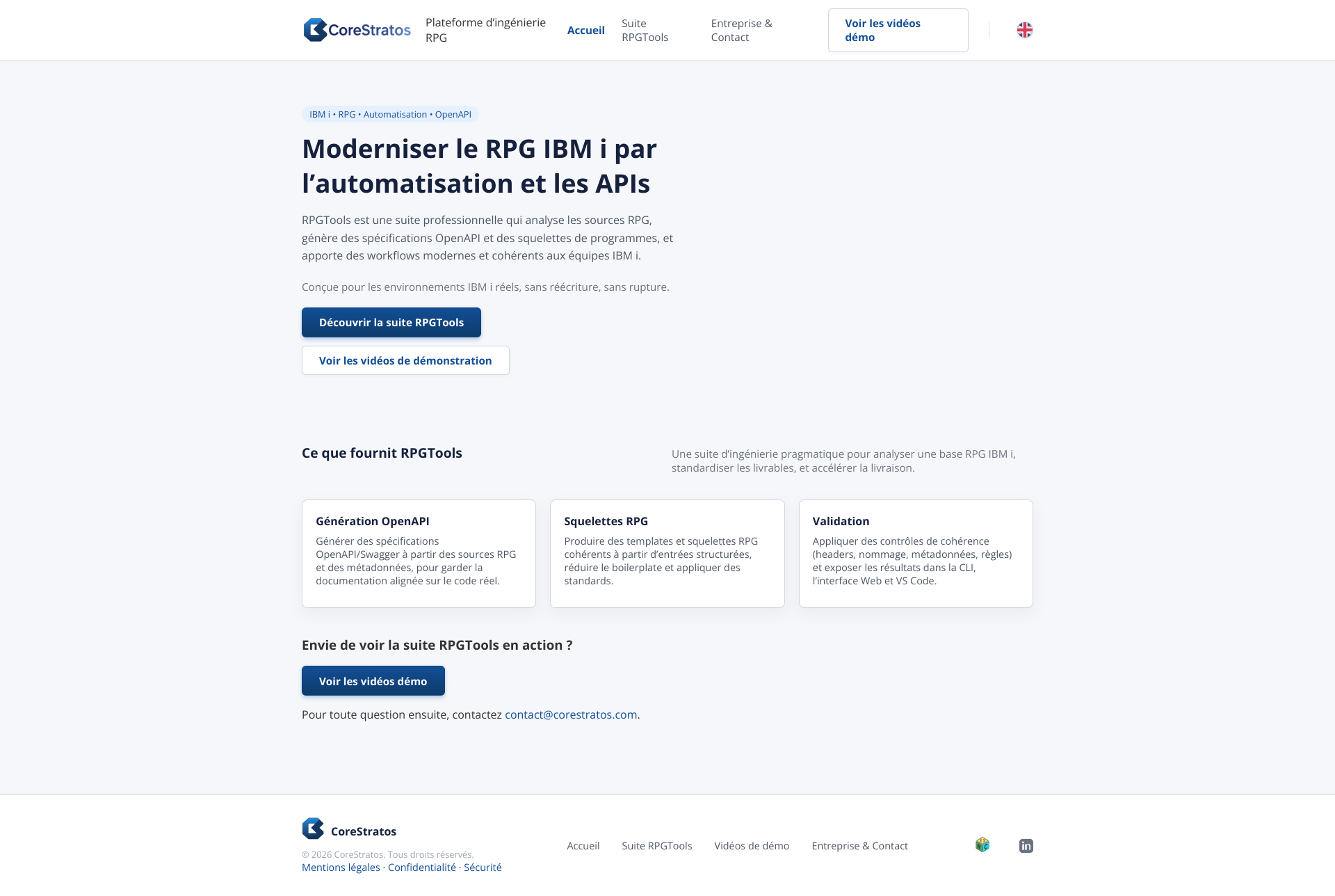 Aperçu du site