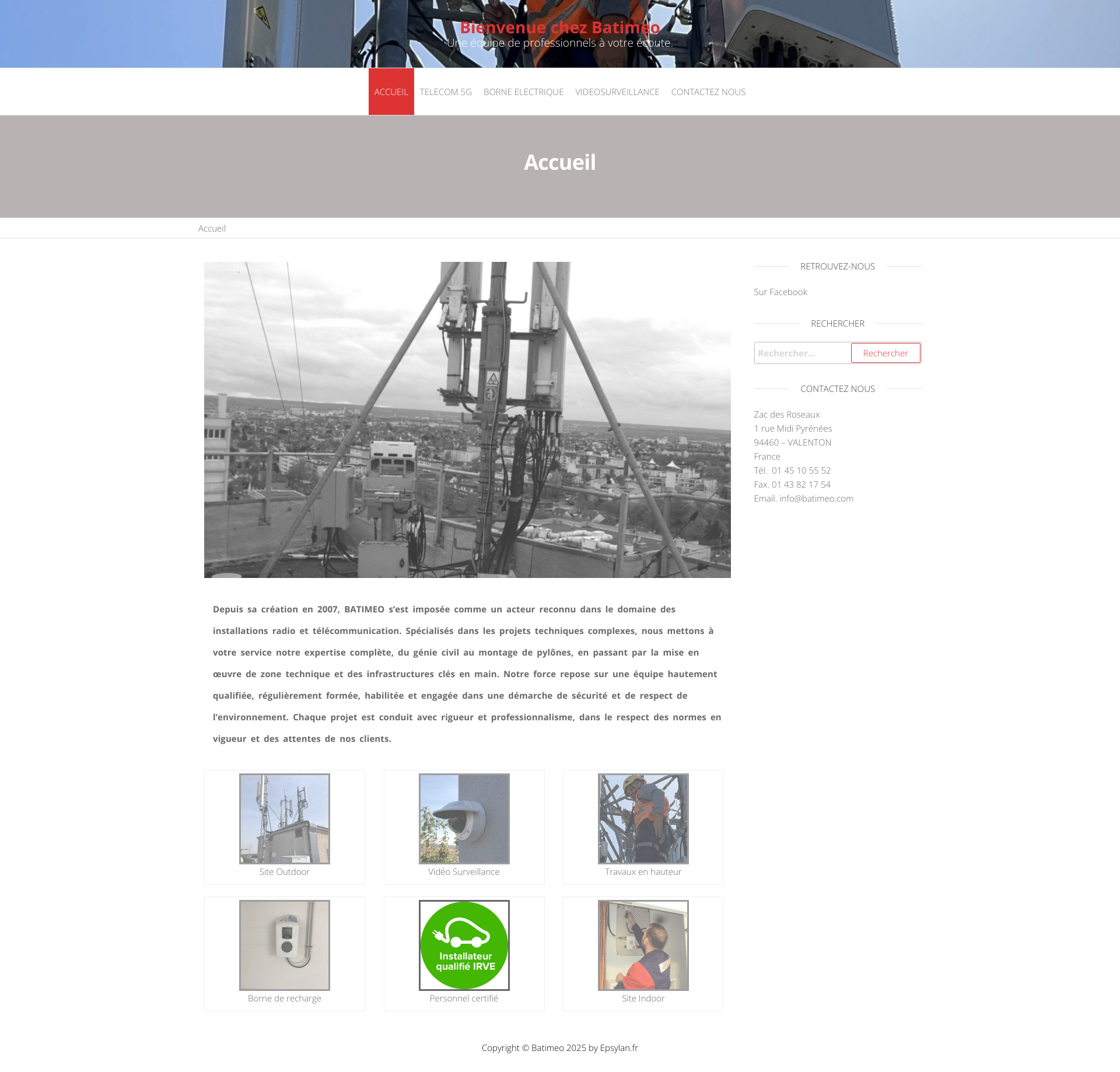 Aperçu du site