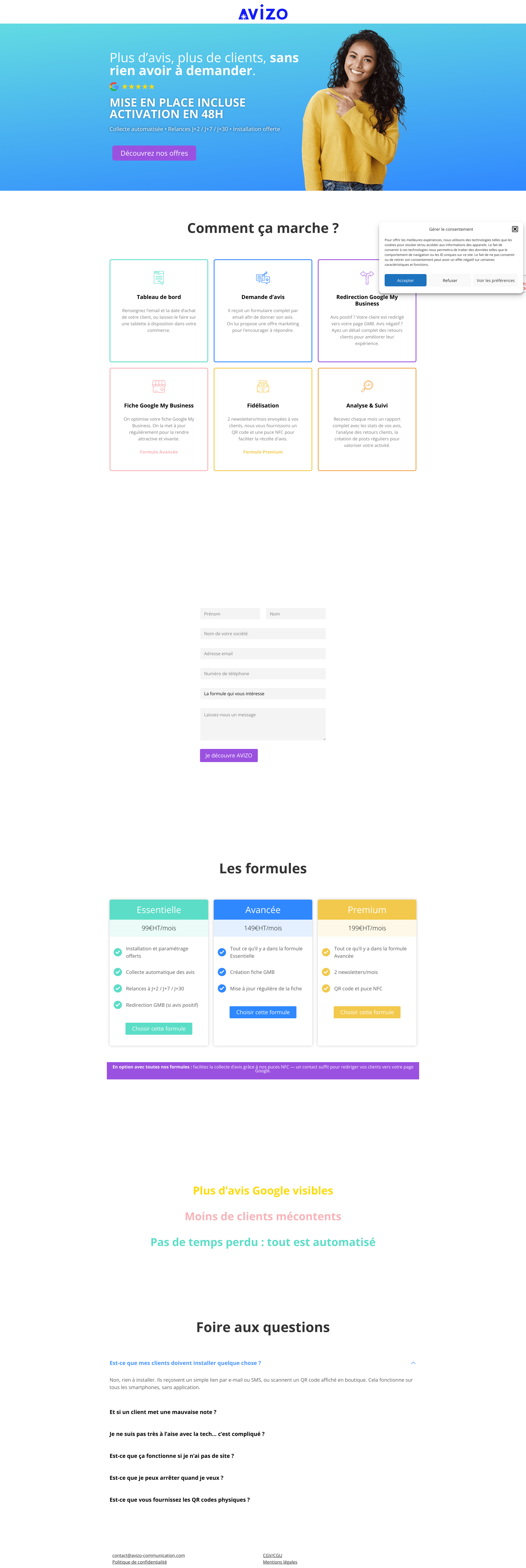 Aperçu du site