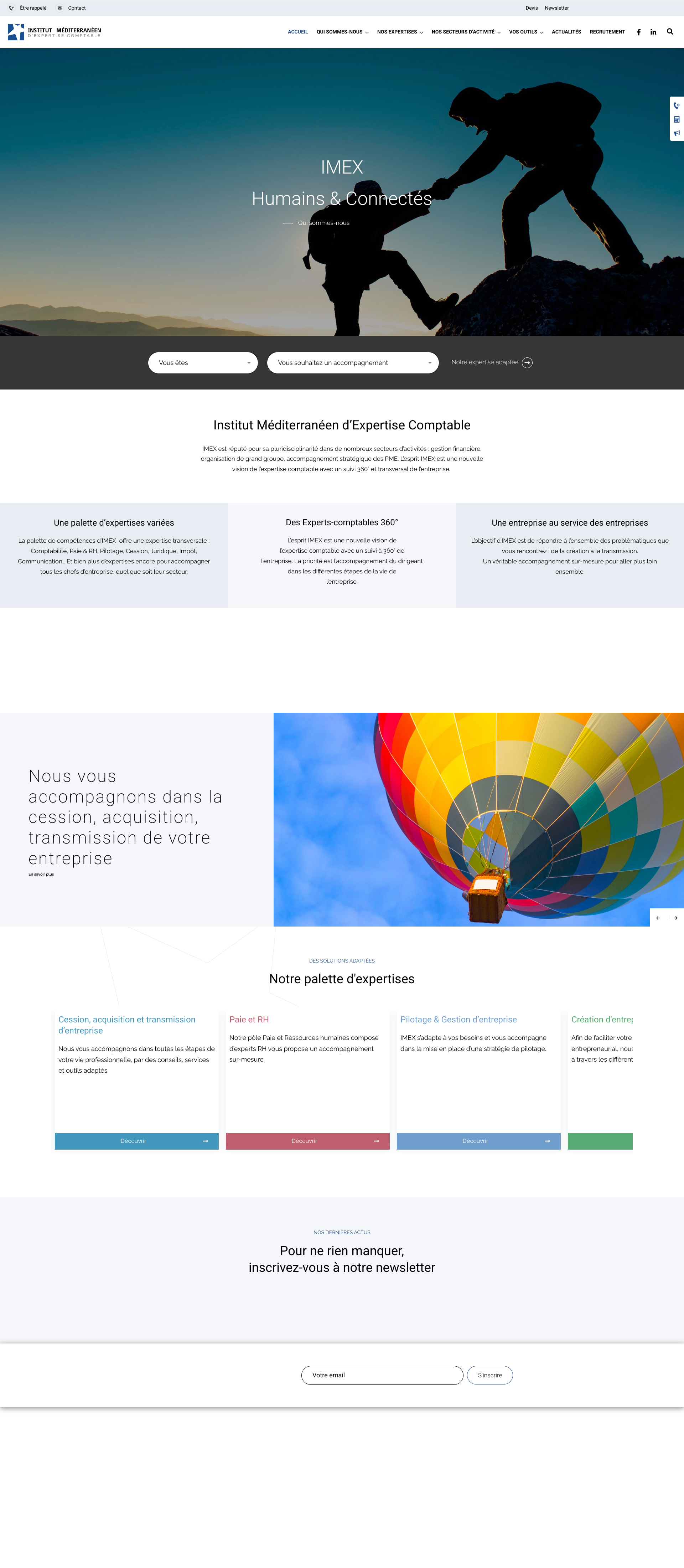 Aperçu du site
