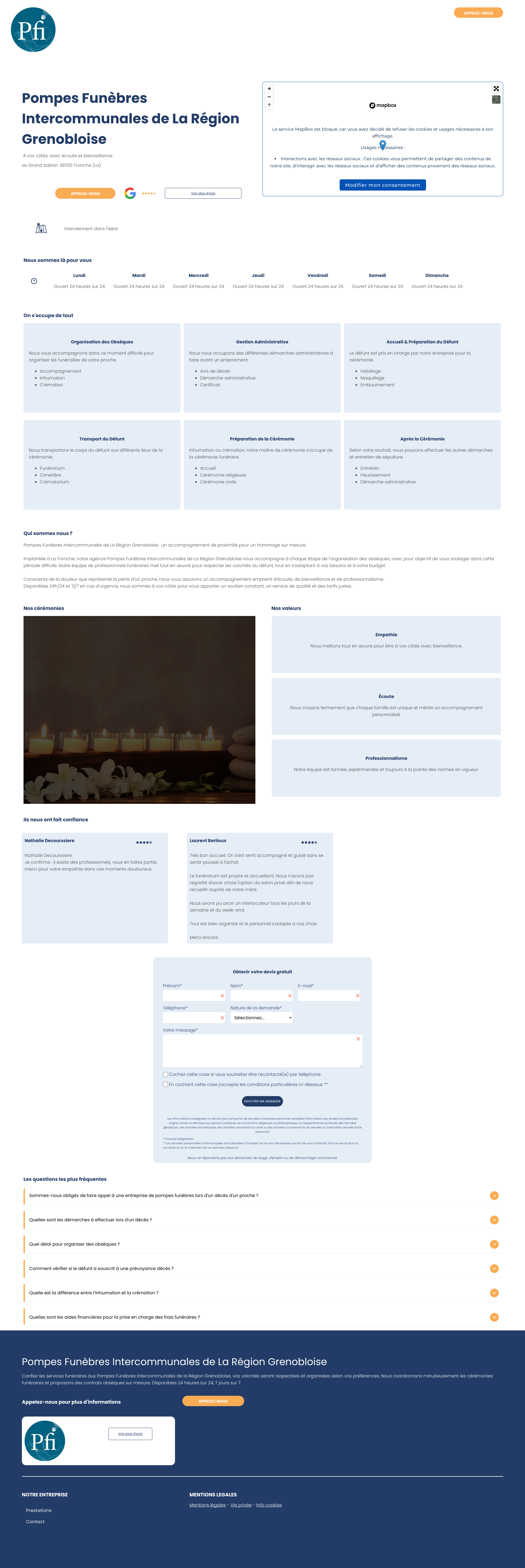 Aperçu du site