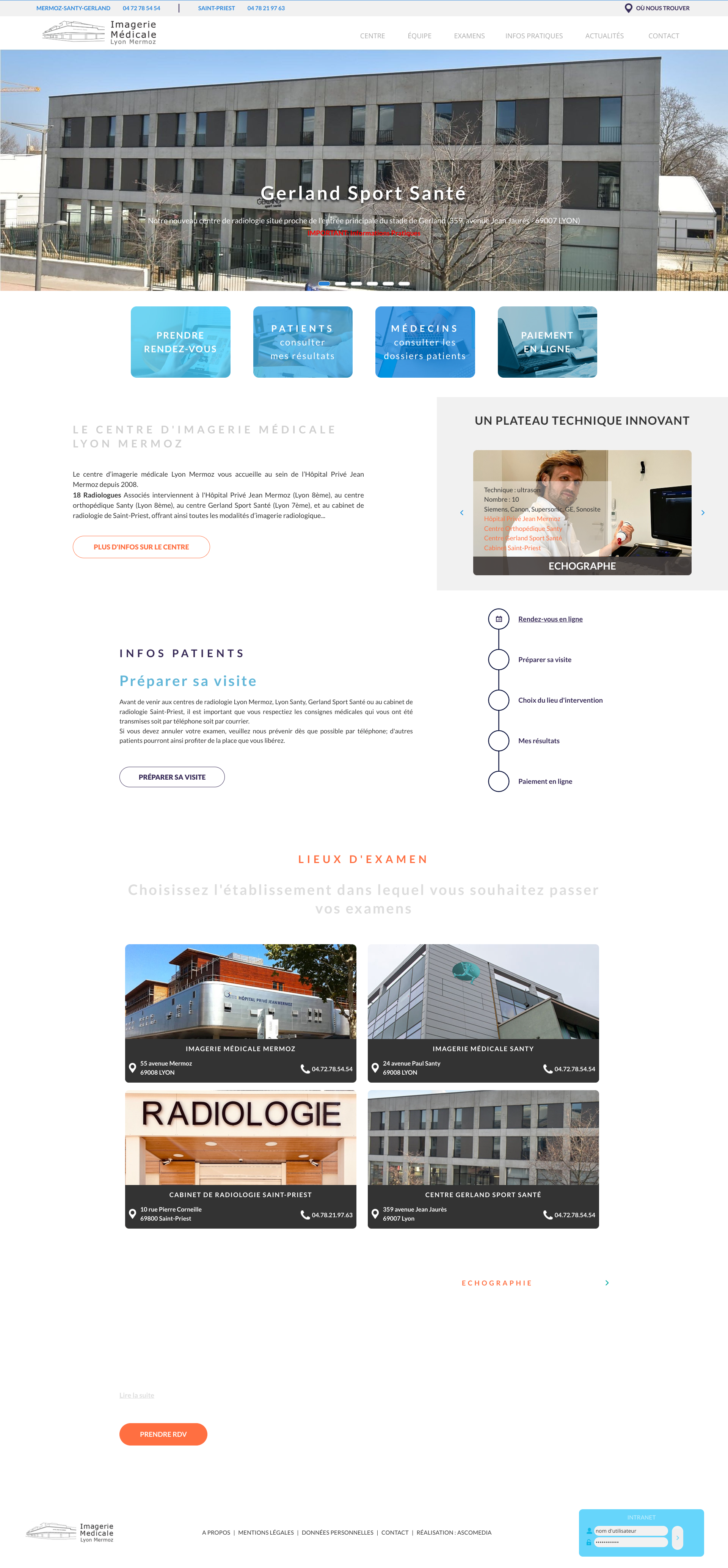 Aperçu du site