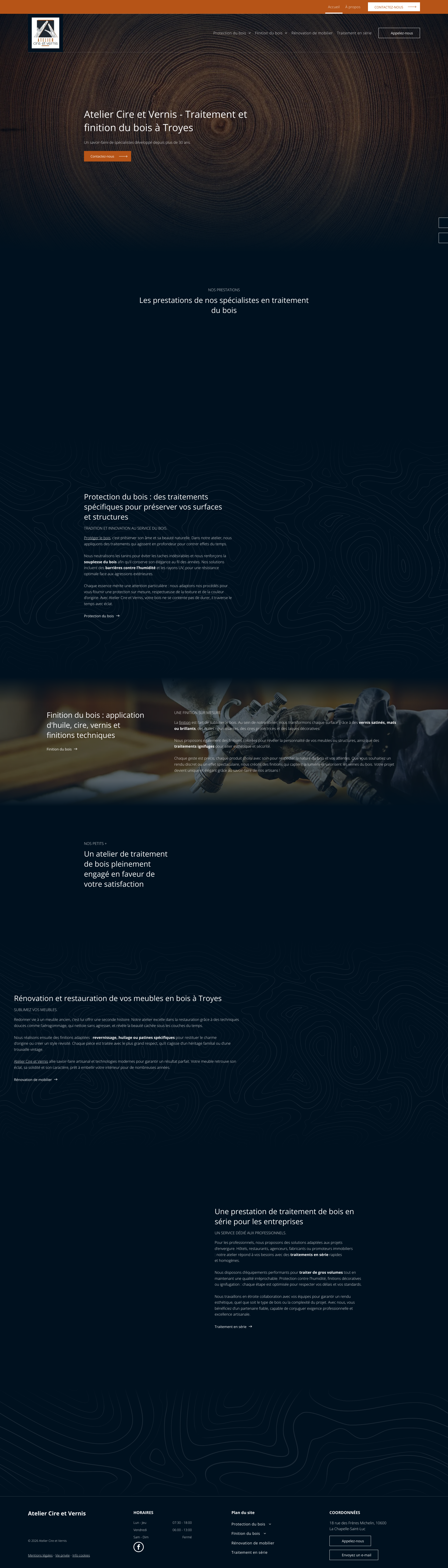 Aperçu du site