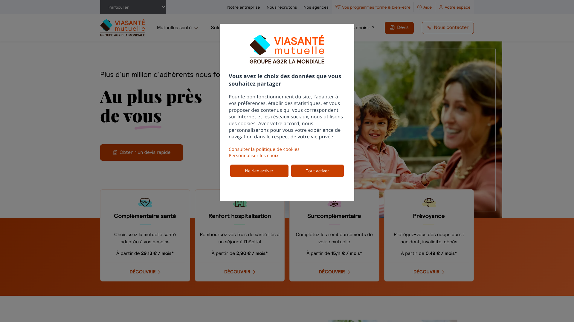 Aperçu du site