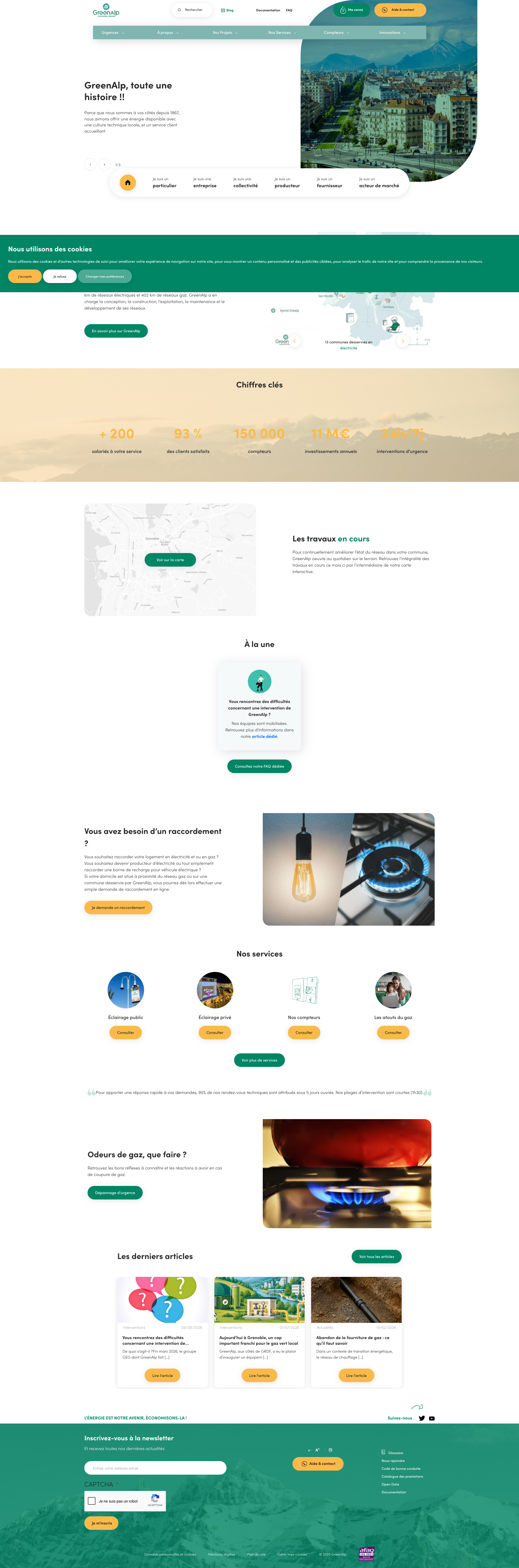 Aperçu du site