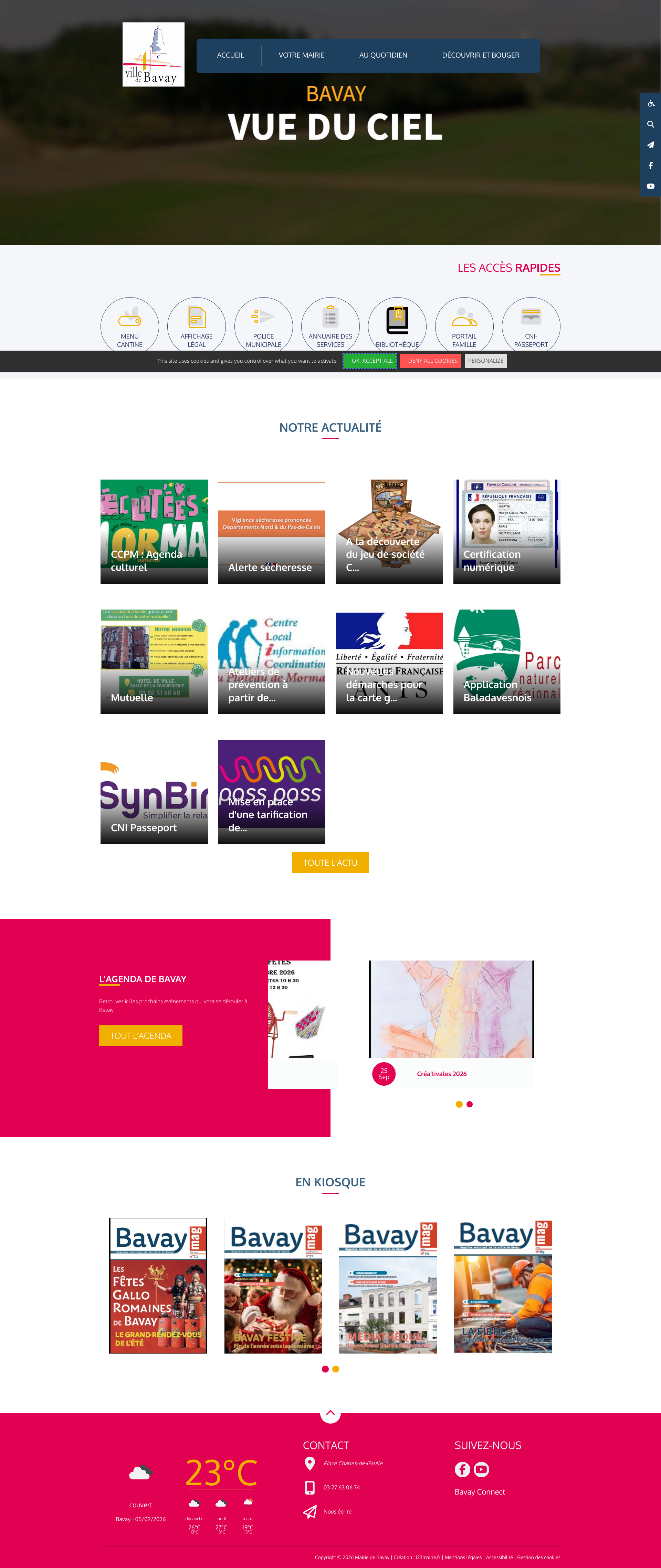 Aperçu du site