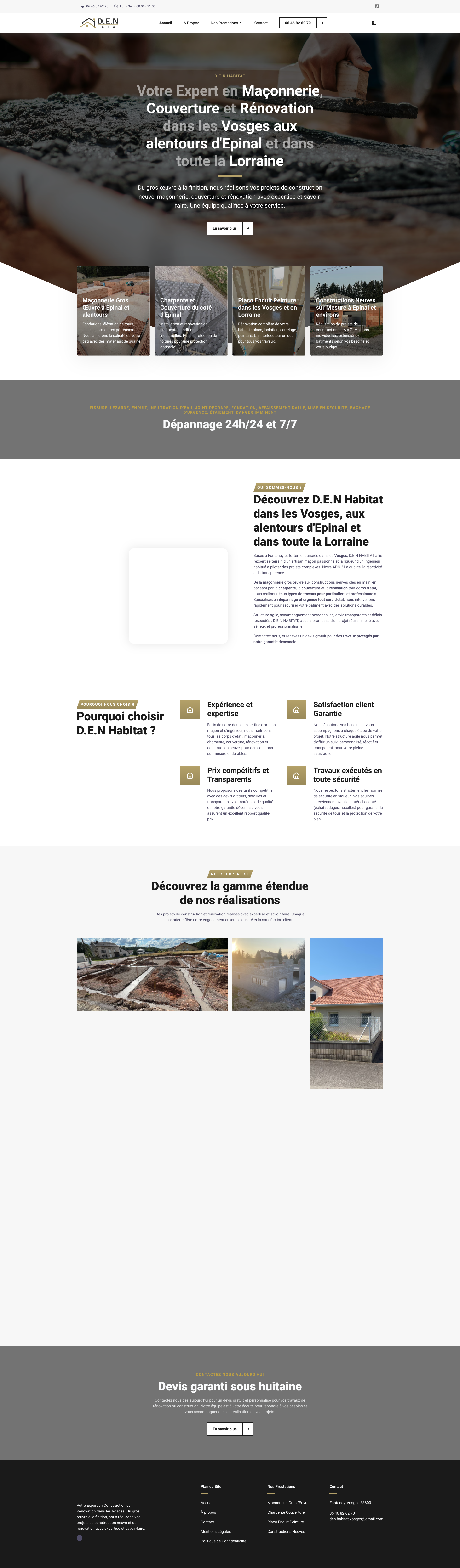 Aperçu du site