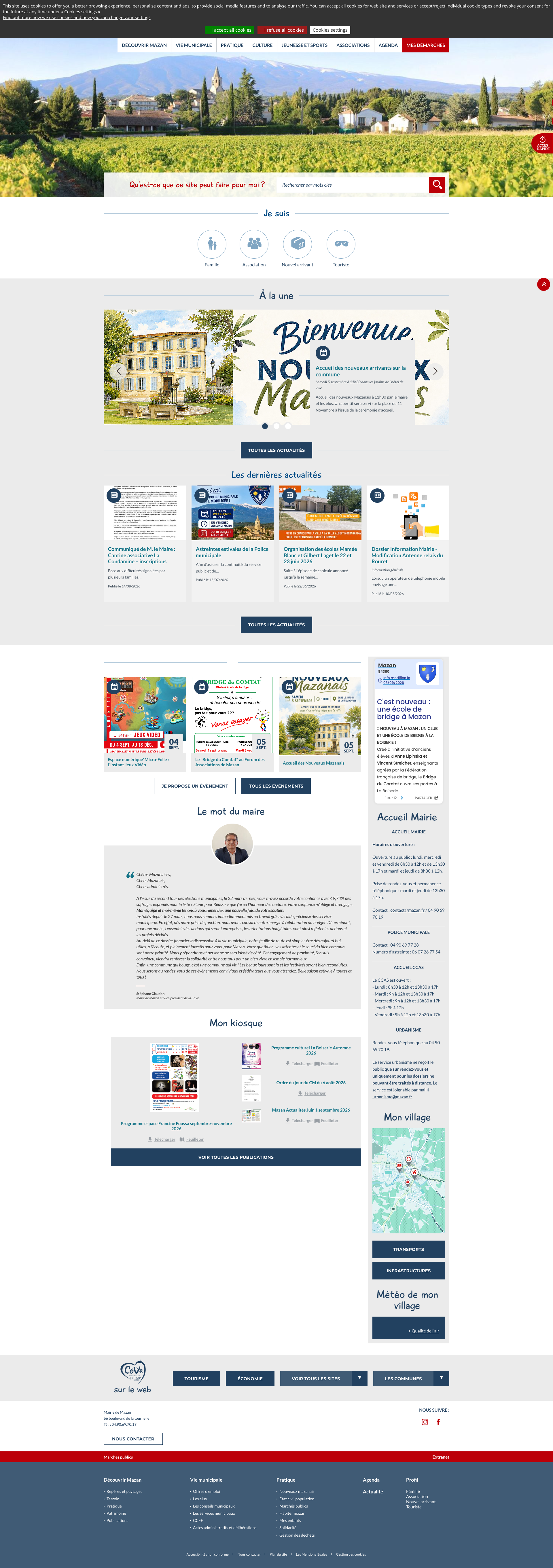 Aperçu du site