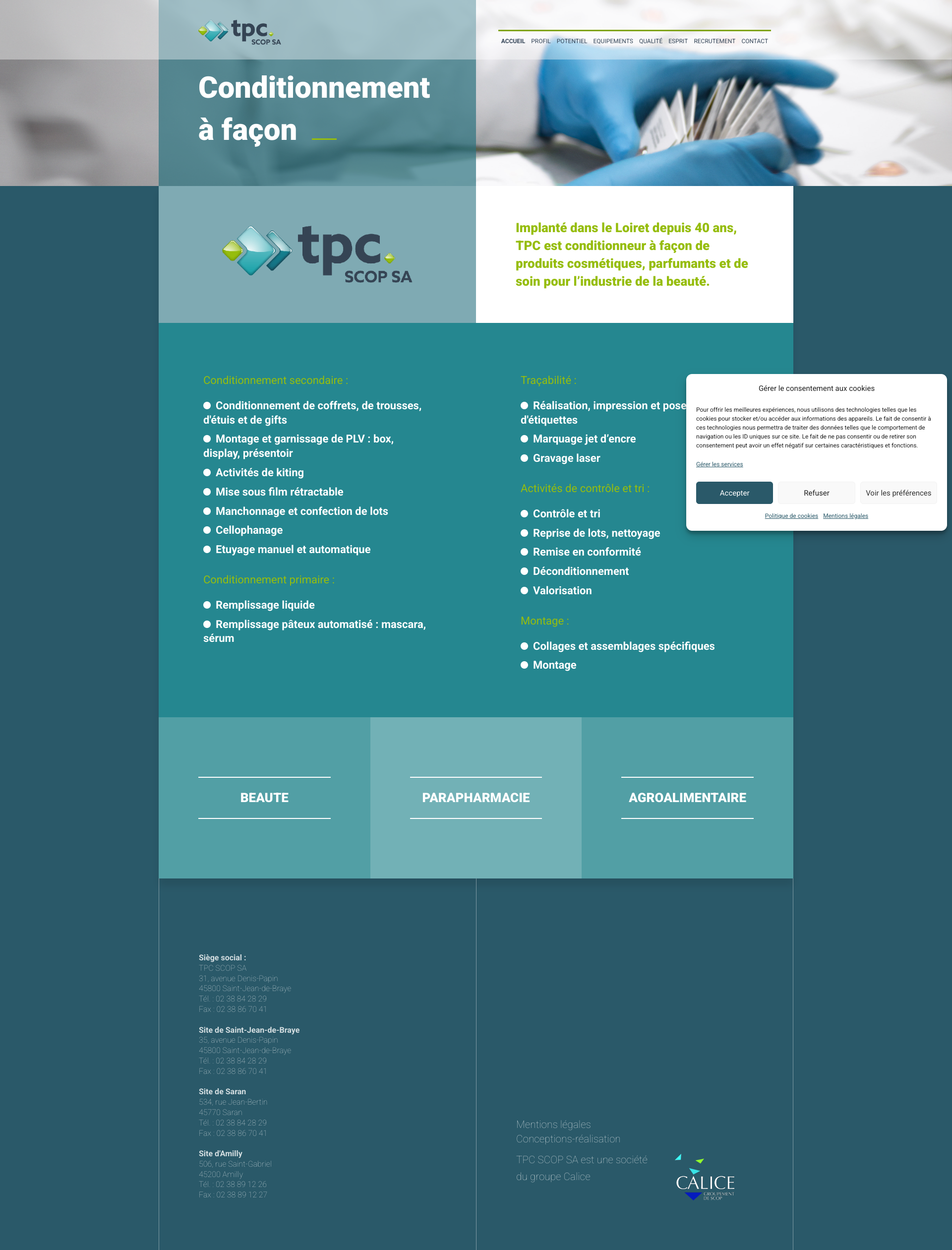 Aperçu du site