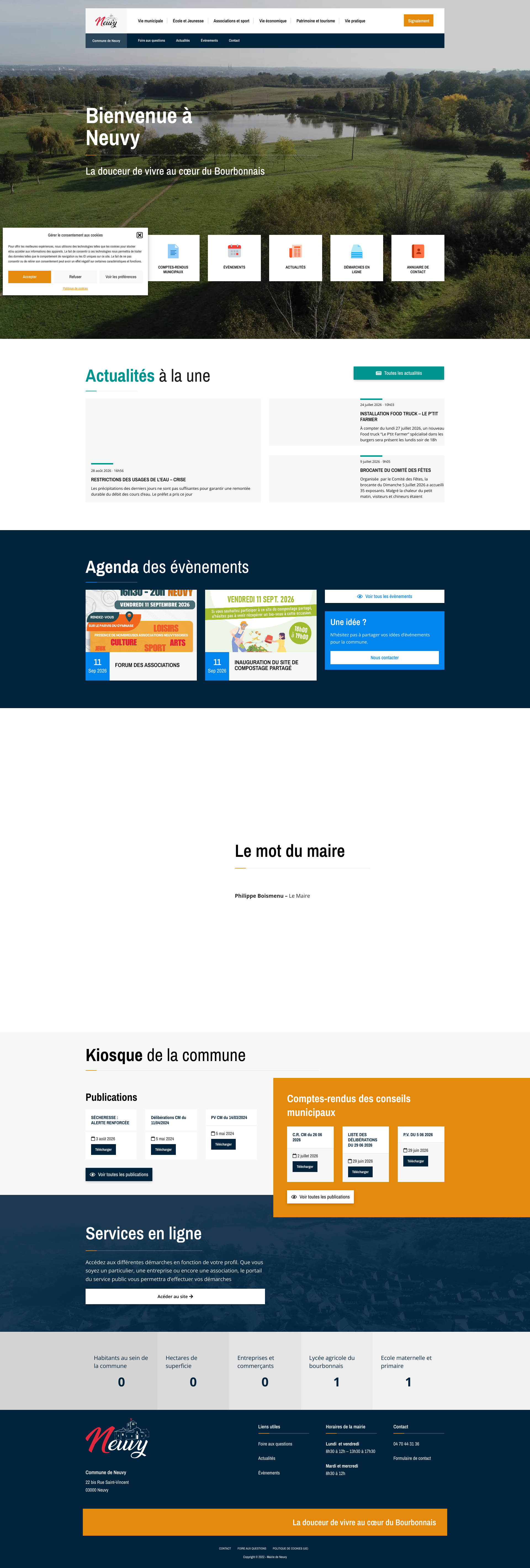 Aperçu du site