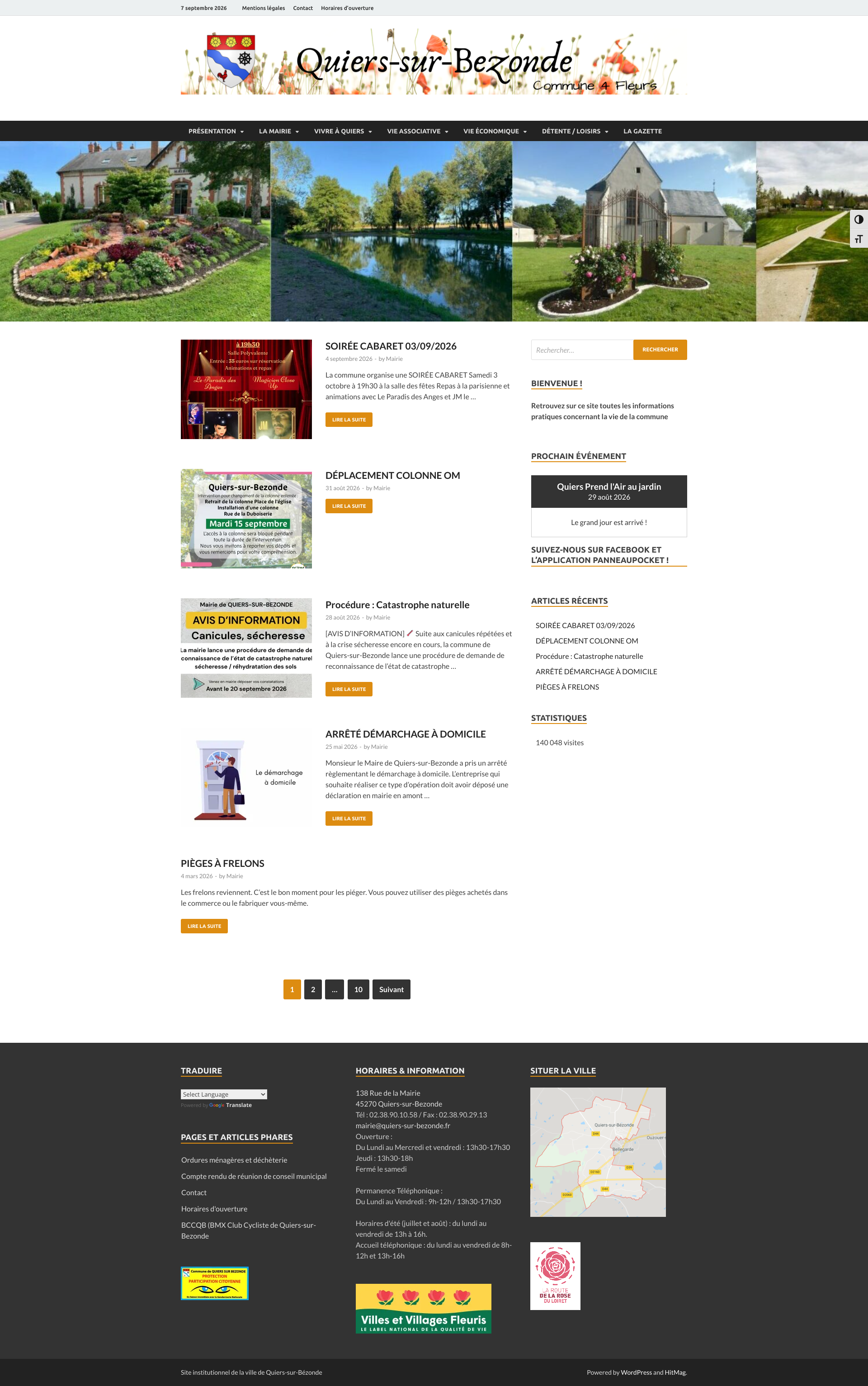 Aperçu du site