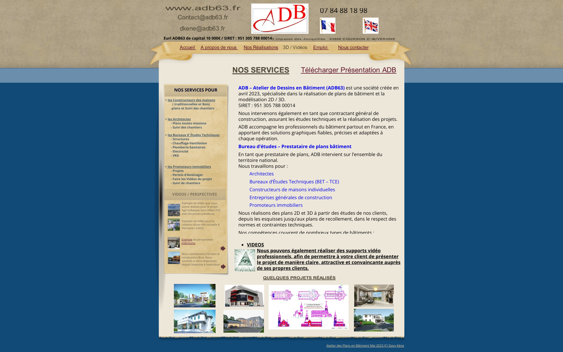 Aperçu du site