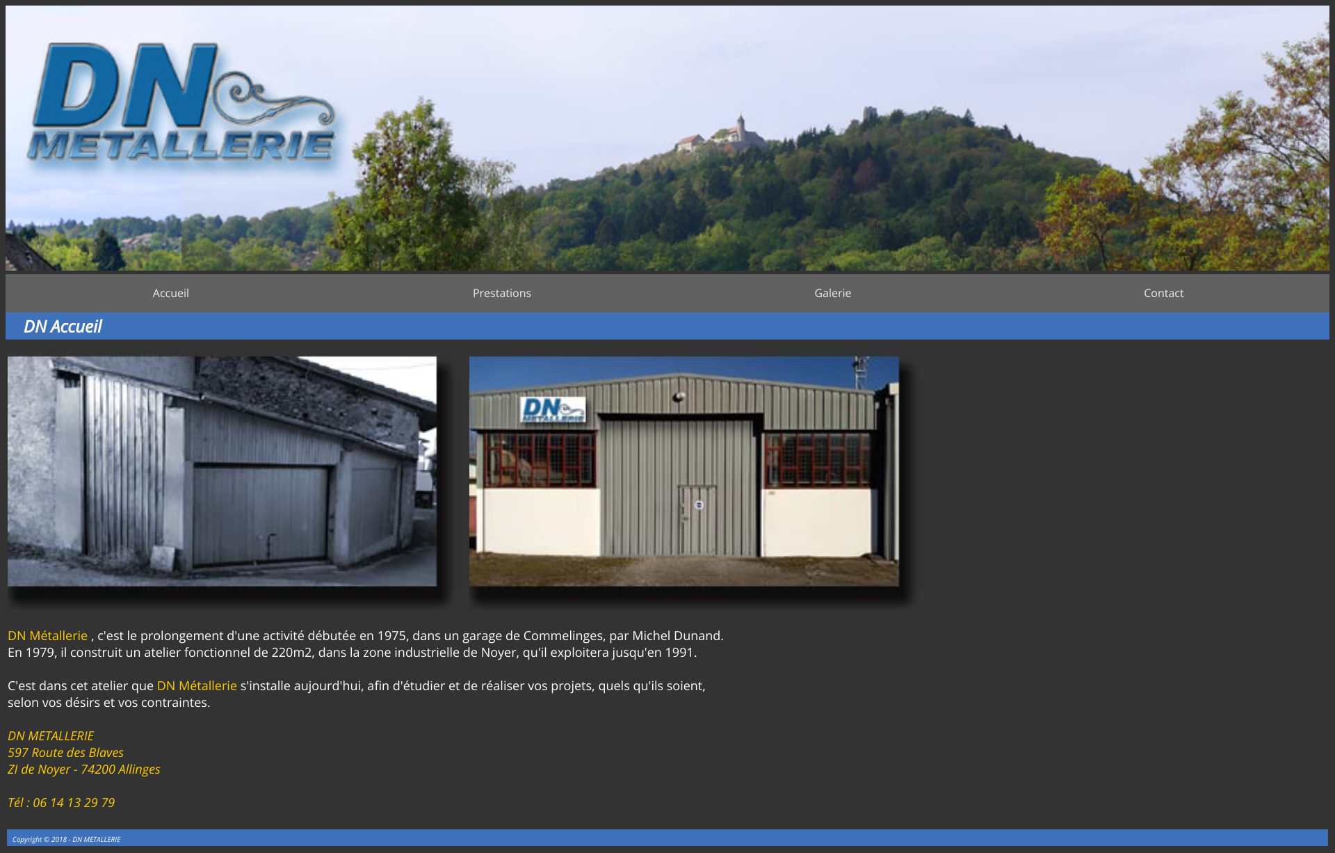 Aperçu du site