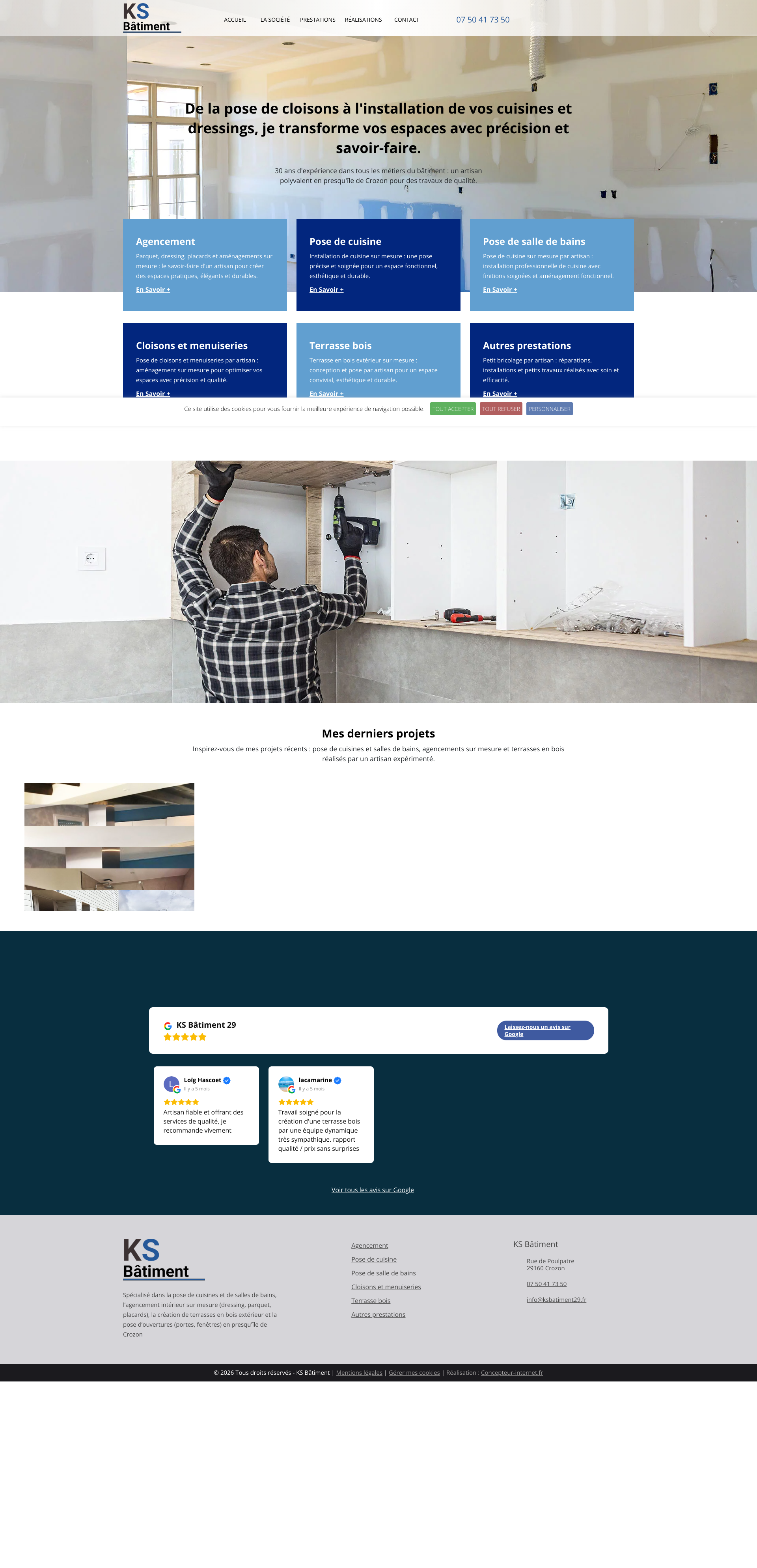 Aperçu du site