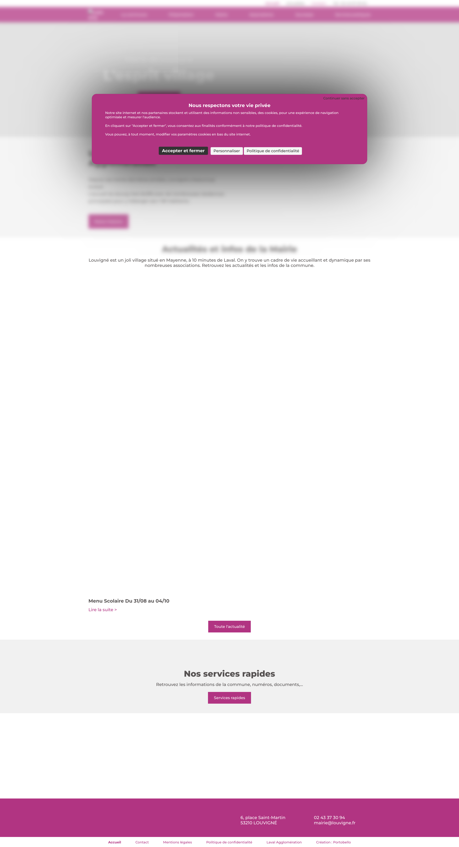 Aperçu du site