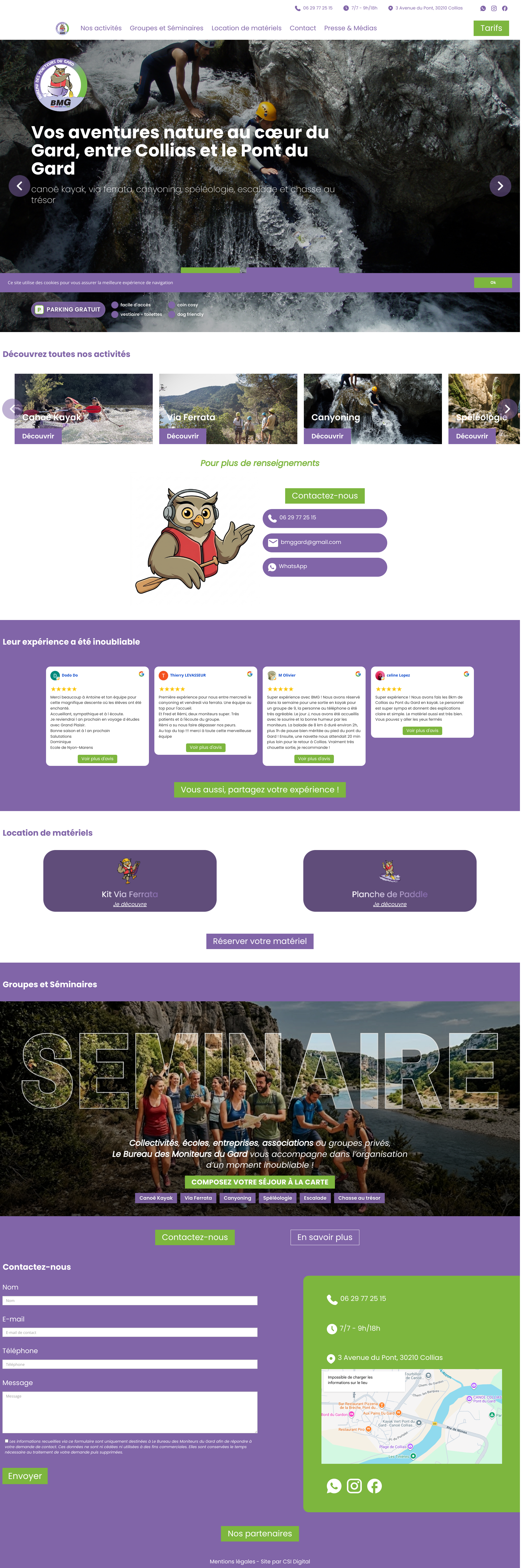 Aperçu du site