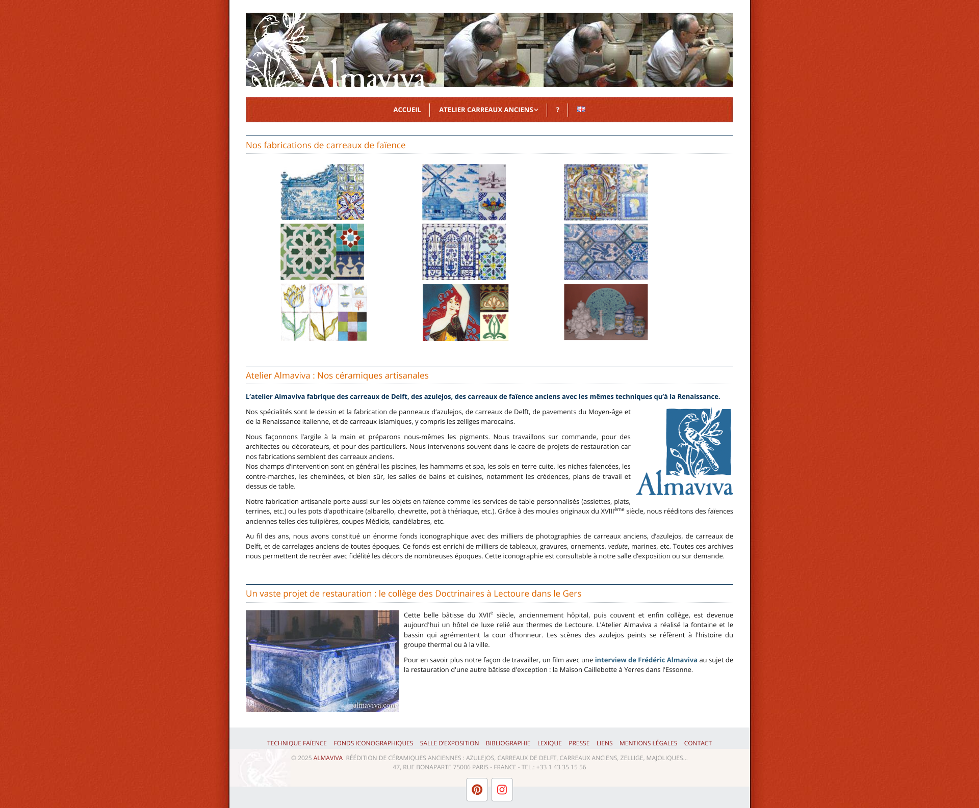 Aperçu du site
