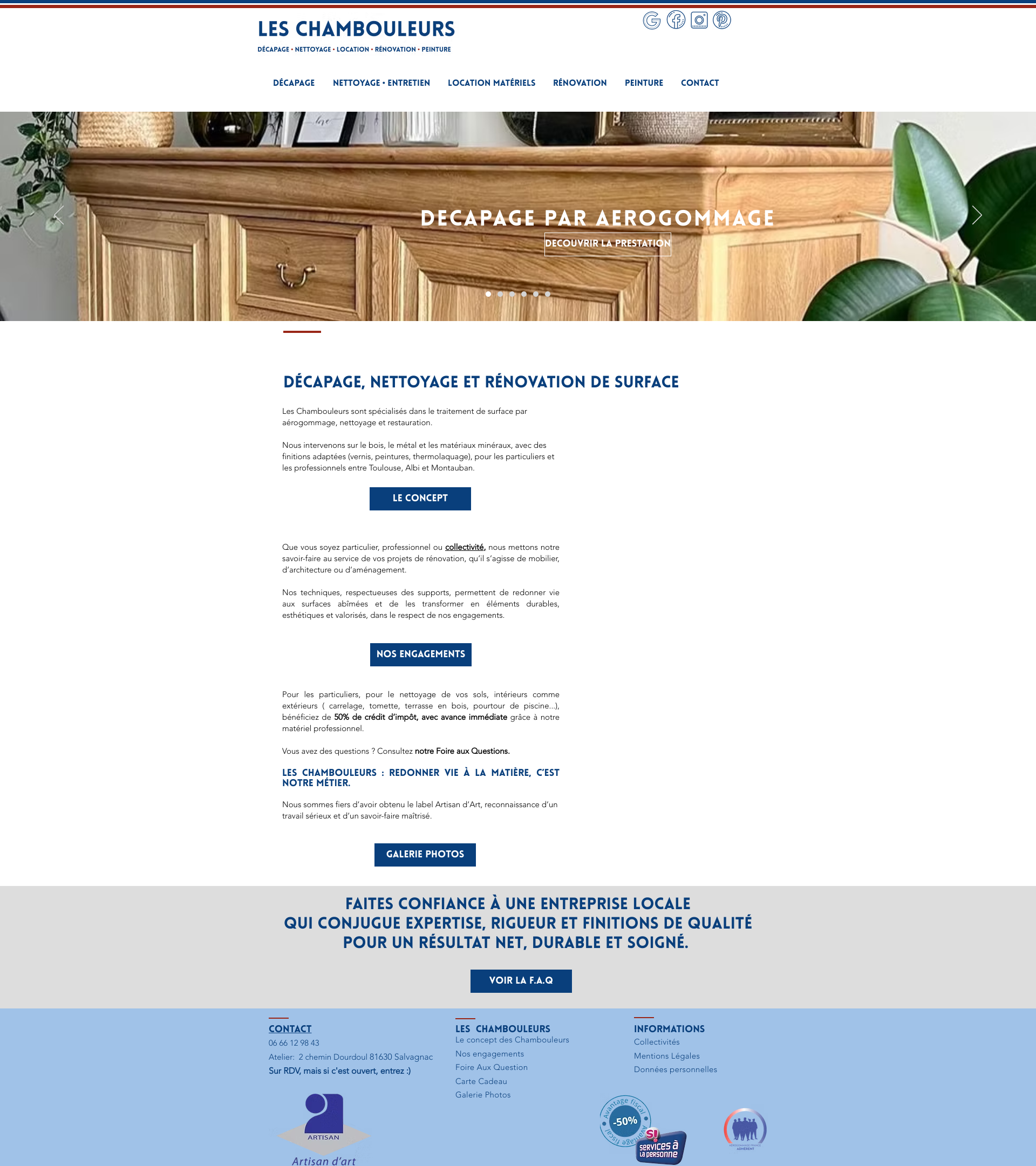 Aperçu du site