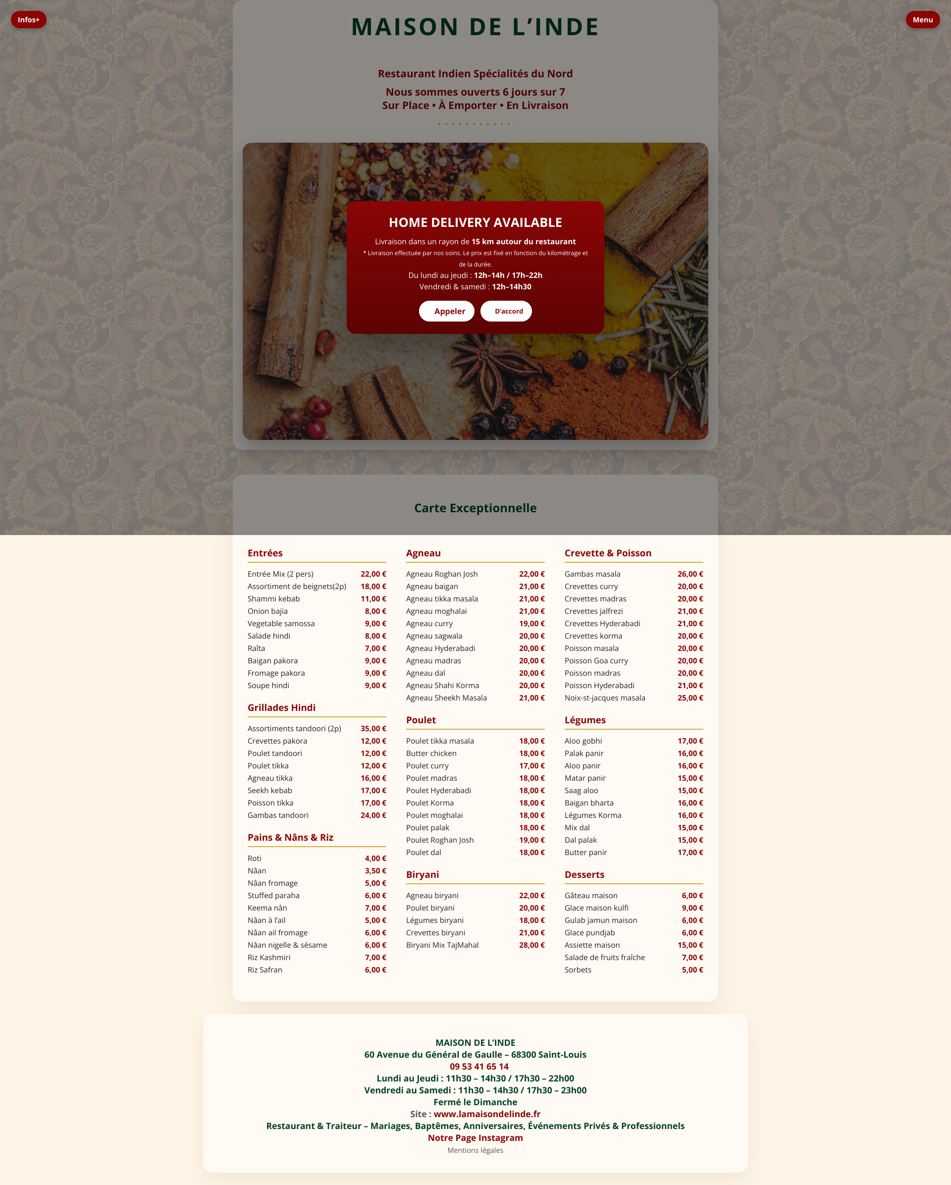 Aperçu du site