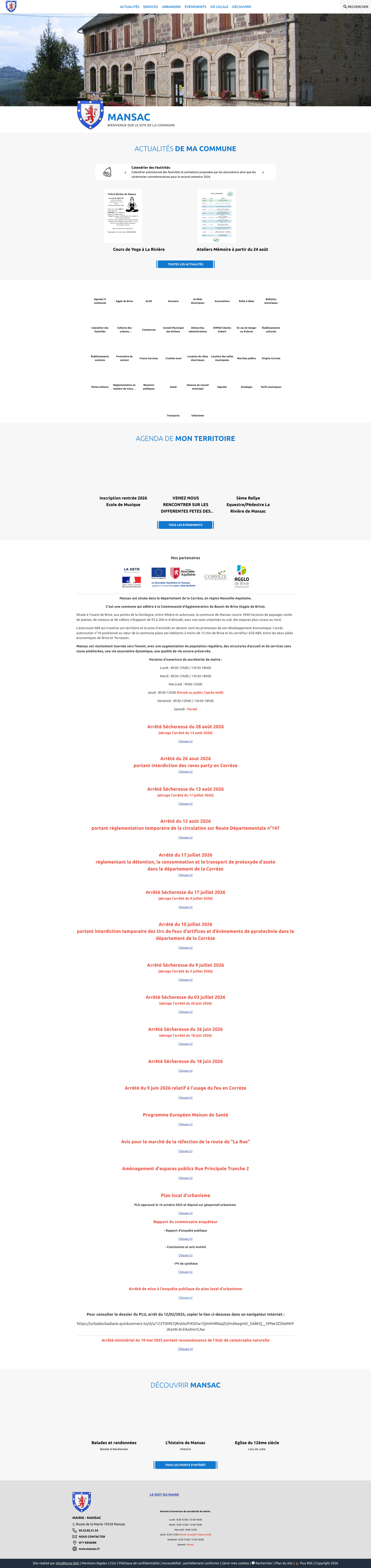 Aperçu du site