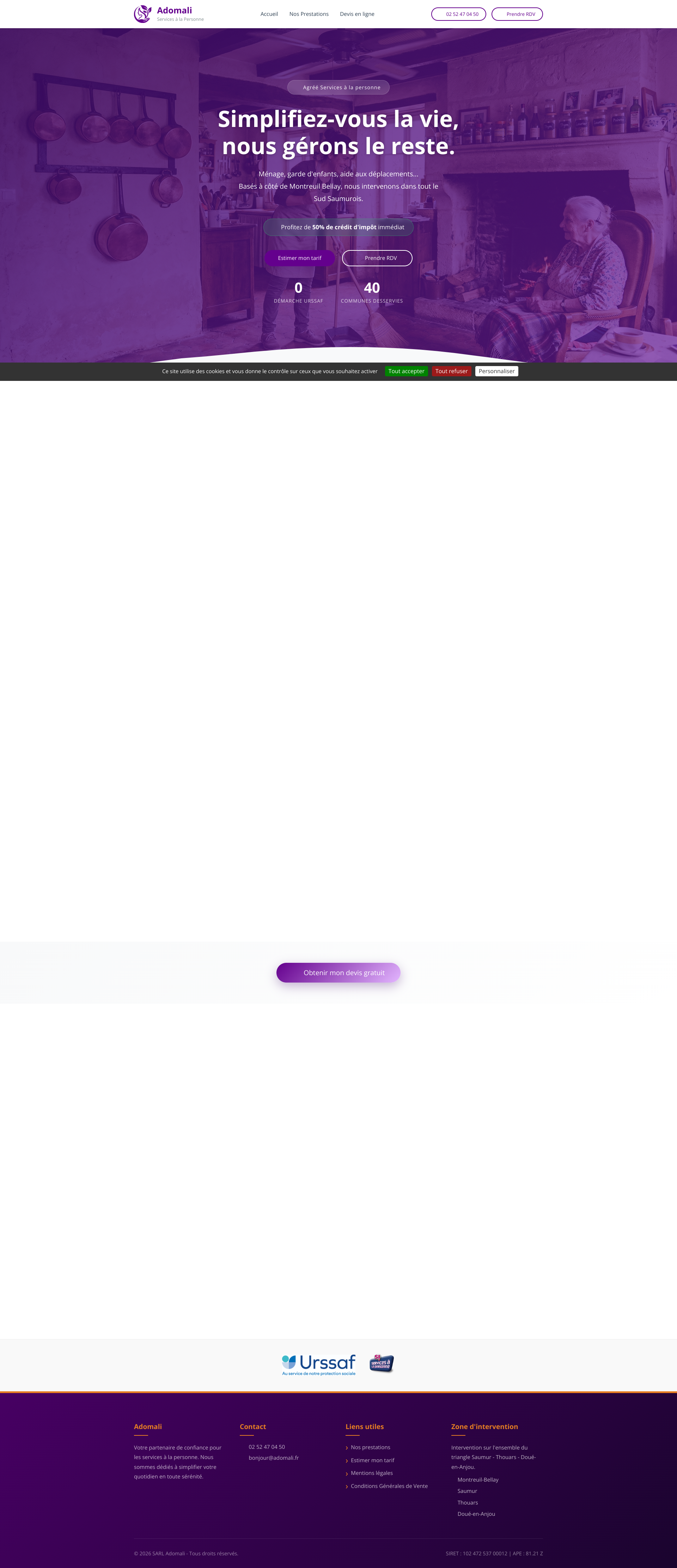 Aperçu du site