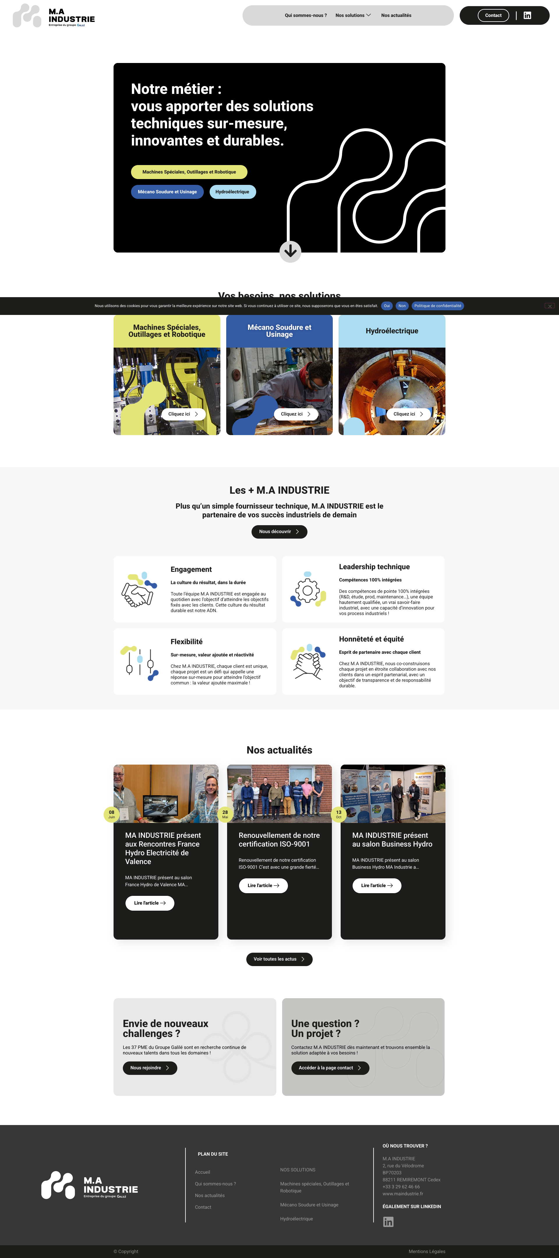 Aperçu du site